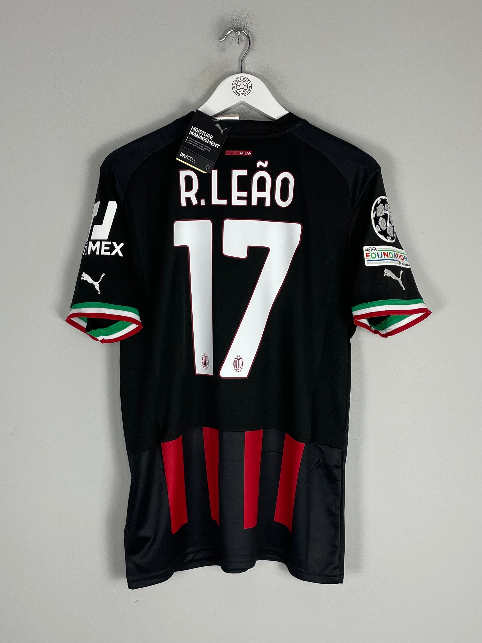 Shop 2022/23 AC Milan Leao #17 *BNWT* C/L Home Shirt (Multiple) Puma, classic football shirts, vintage football shirts & retro soccer jerseys at Cult Kits