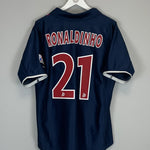 Shop 2001/02 PSG RONALDINHO #21 HOME SHIRT (XL) NIKE, classic football shirts, vintage football shirts & retro soccer jerseys at Cult Kits