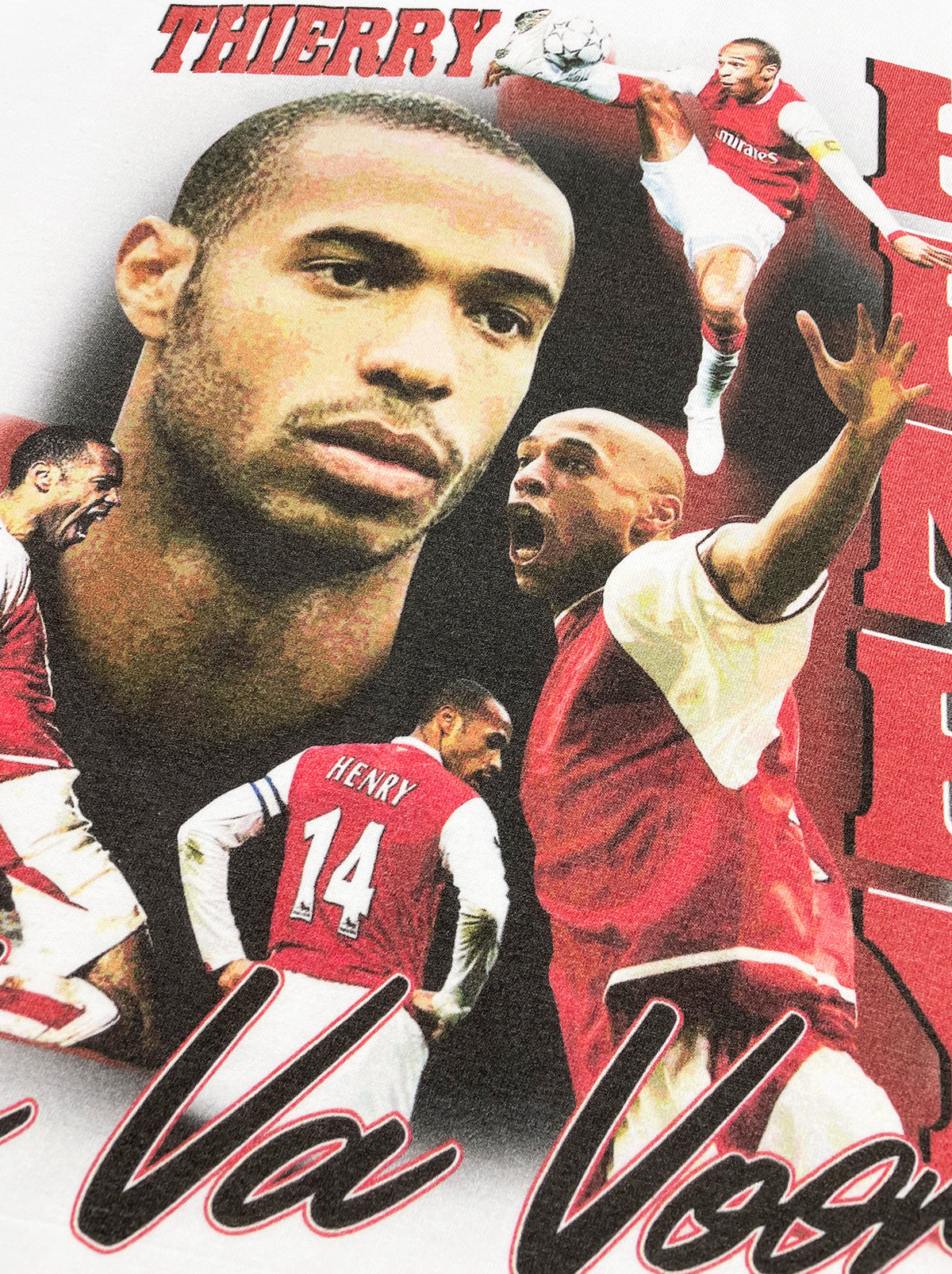 Shop ARSENAL HENRY BOOTLEG TEE, classic football shirts, vintage football shirts & retro soccer jerseys at Cult Kits
