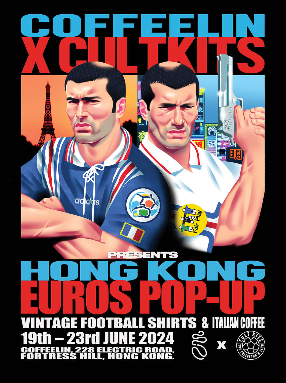 Shop DOUBLE ZINDAMAGE HONG KONG POP-UP PRINT, classic football shirts, vintage football shirts & retro soccer jerseys at Cult Kits