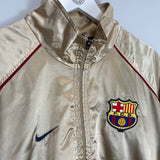 Shop 2001/02 BARCELONA NIKE TRACK JACKET (M) NIKE, classic football shirts, vintage football shirts & retro soccer jerseys at Cult Kits