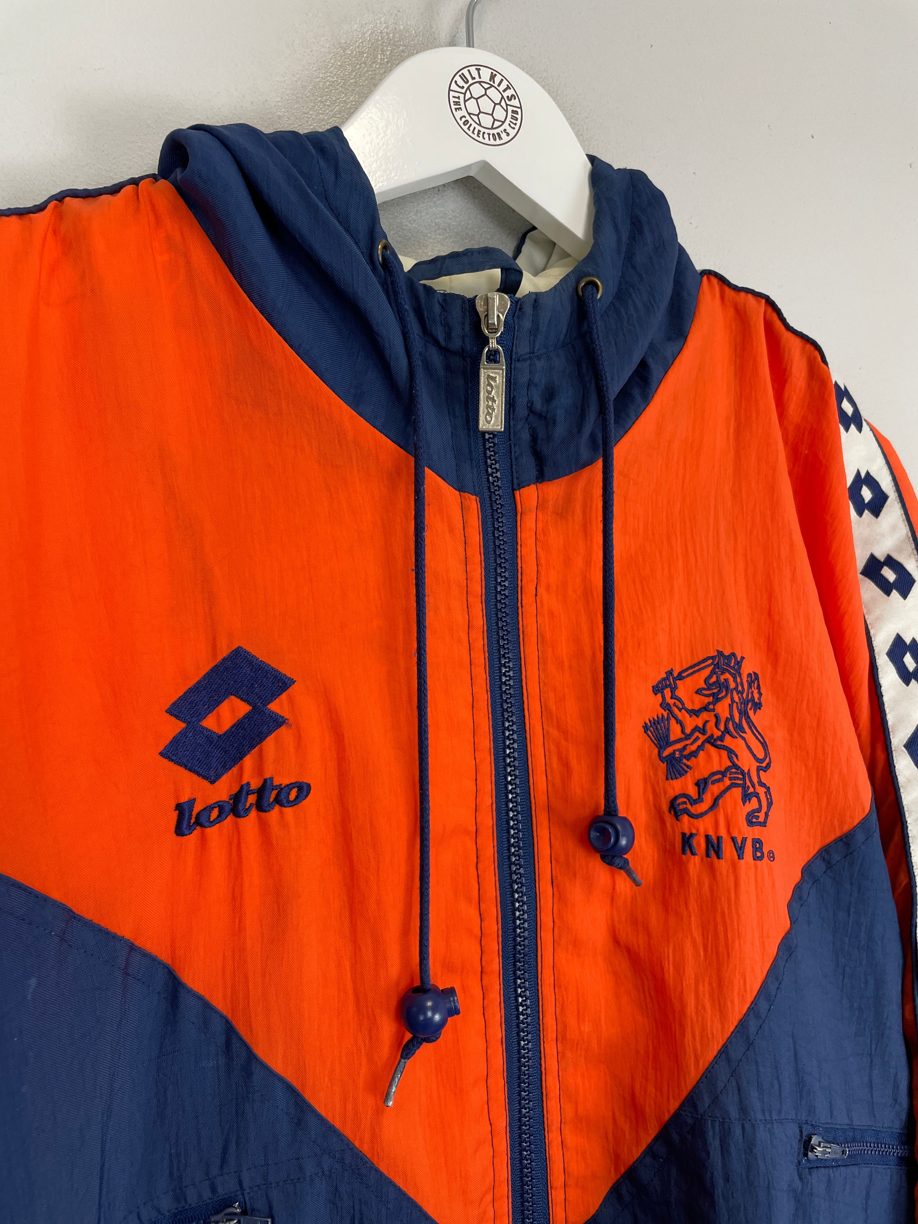Shop 1992/94 NETHERLANDS HOODED JACKET (M) LOTTO, classic football shirts, vintage football shirts & retro soccer jerseys at Cult Kits