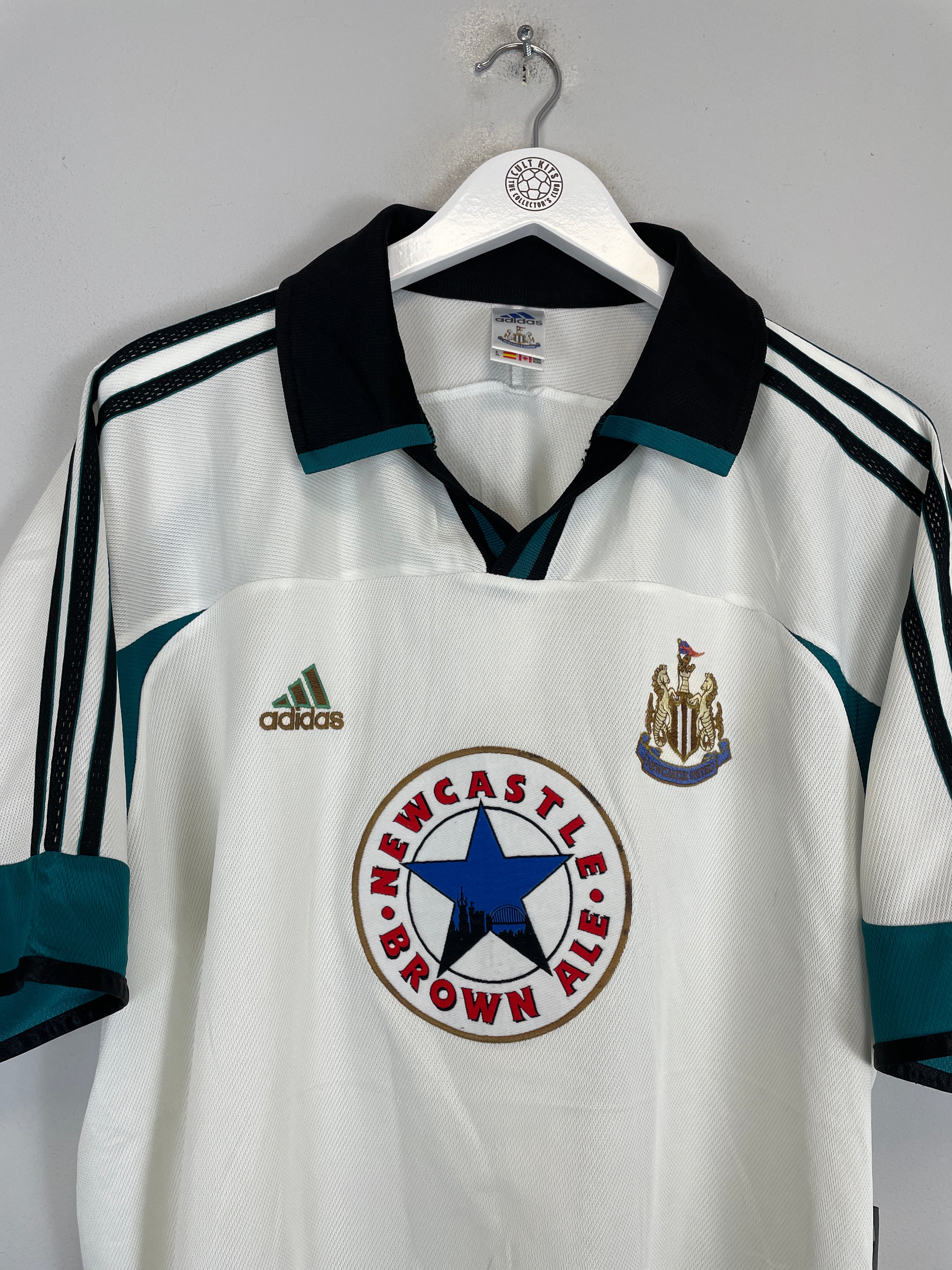 Shop 1999/00 NEWCASTLE UNITED #9 AWAY SHIRT (XL) ADIDAS, classic football shirts, vintage football shirts & retro soccer jerseys at Cult Kits