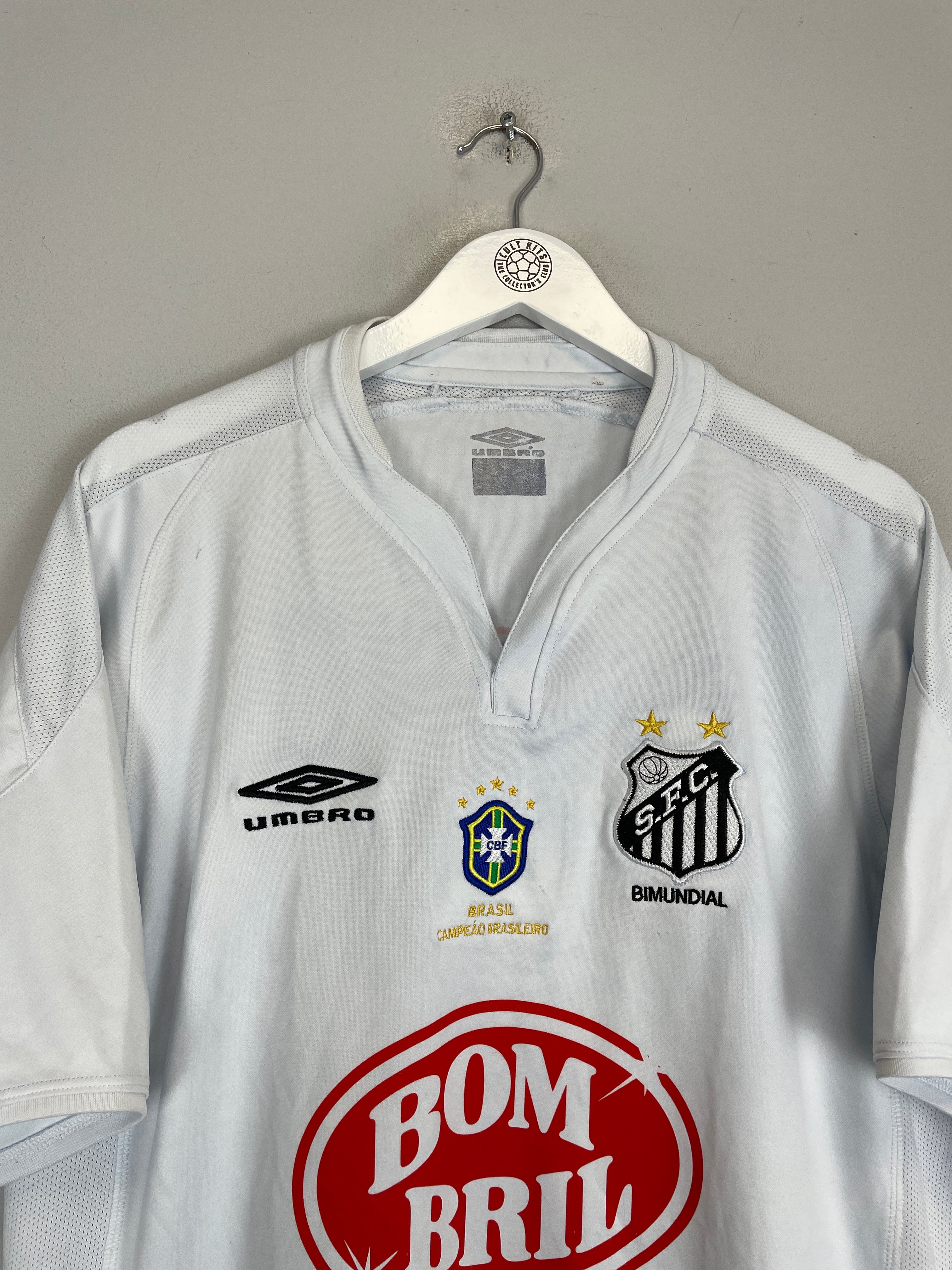 Shop 2002 SANTOS 'CHAMPIONS' HOME SHIRT (XL) UMBRO, classic football shirts, vintage football shirts & retro soccer jerseys at Cult Kits
