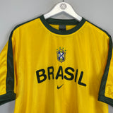 Shop 2002 BRAZIL TRAINING SHIRT (L) NIKE, classic football shirts, vintage football shirts & retro soccer jerseys at Cult Kits