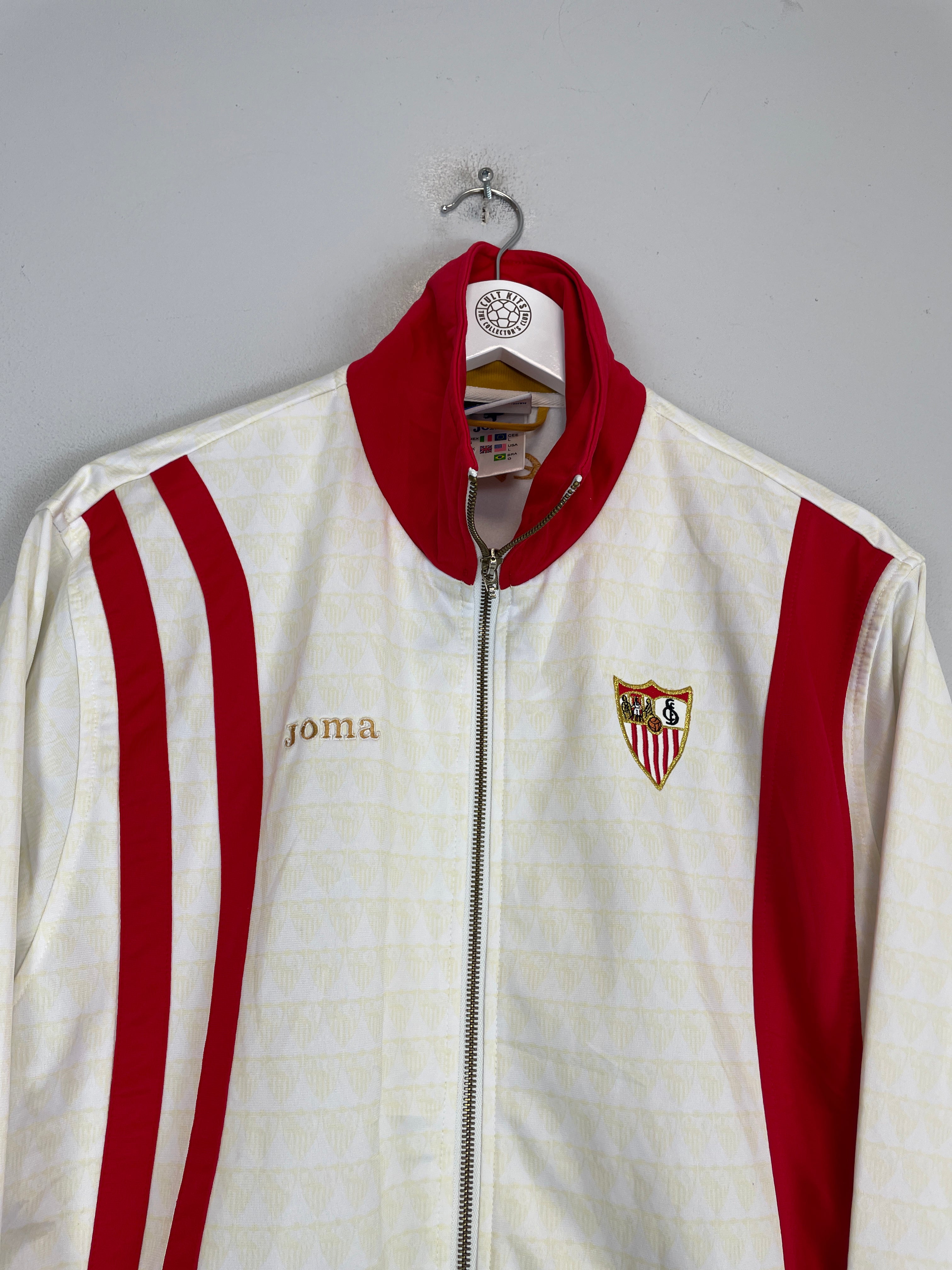 Shop 2008/09 SEVILLA TRACK JACKET (M) JOMA, classic football shirts, vintage football shirts & retro soccer jerseys at Cult Kits