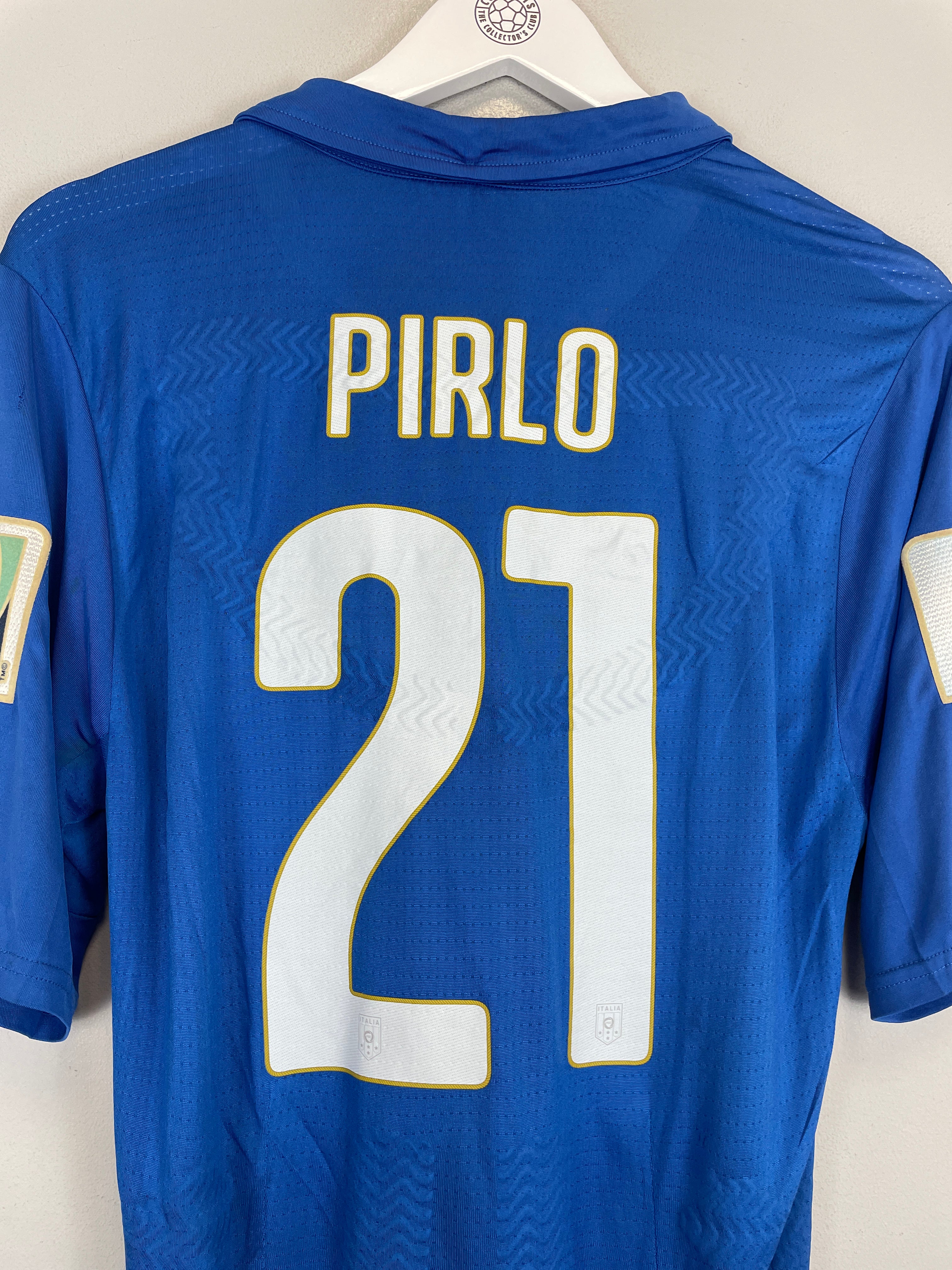 Shop 2014/15 ITALY PIRLO #21 *PLAYER ISSUE* HOME SHIRT (XL) PUMA, classic football shirts, vintage football shirts & retro soccer jerseys at Cult Kits