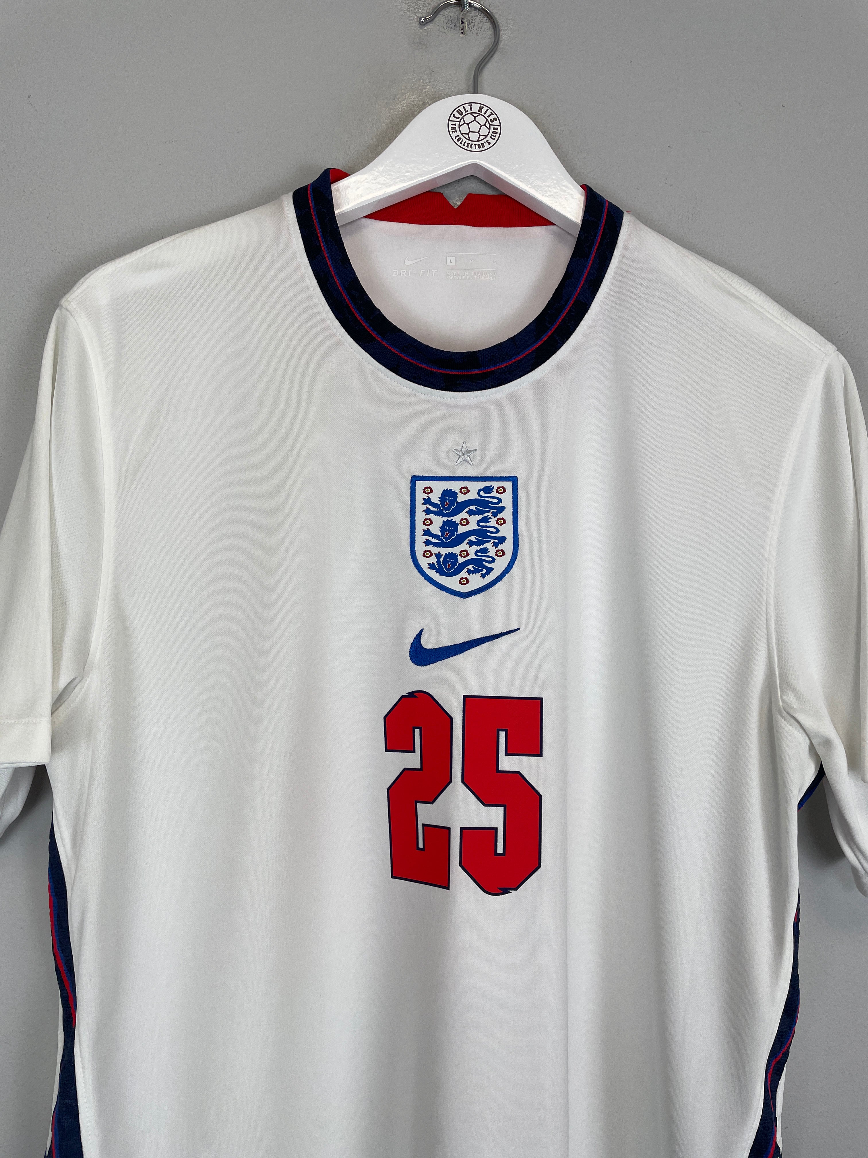 Shop 2020/21 ENGLAND SAKA #25 HOME SHIRT (L) NIKE, classic football shirts, vintage football shirts & retro soccer jerseys at Cult Kits