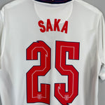 Shop 2020/21 ENGLAND SAKA #25 HOME SHIRT (L) NIKE, classic football shirts, vintage football shirts & retro soccer jerseys at Cult Kits