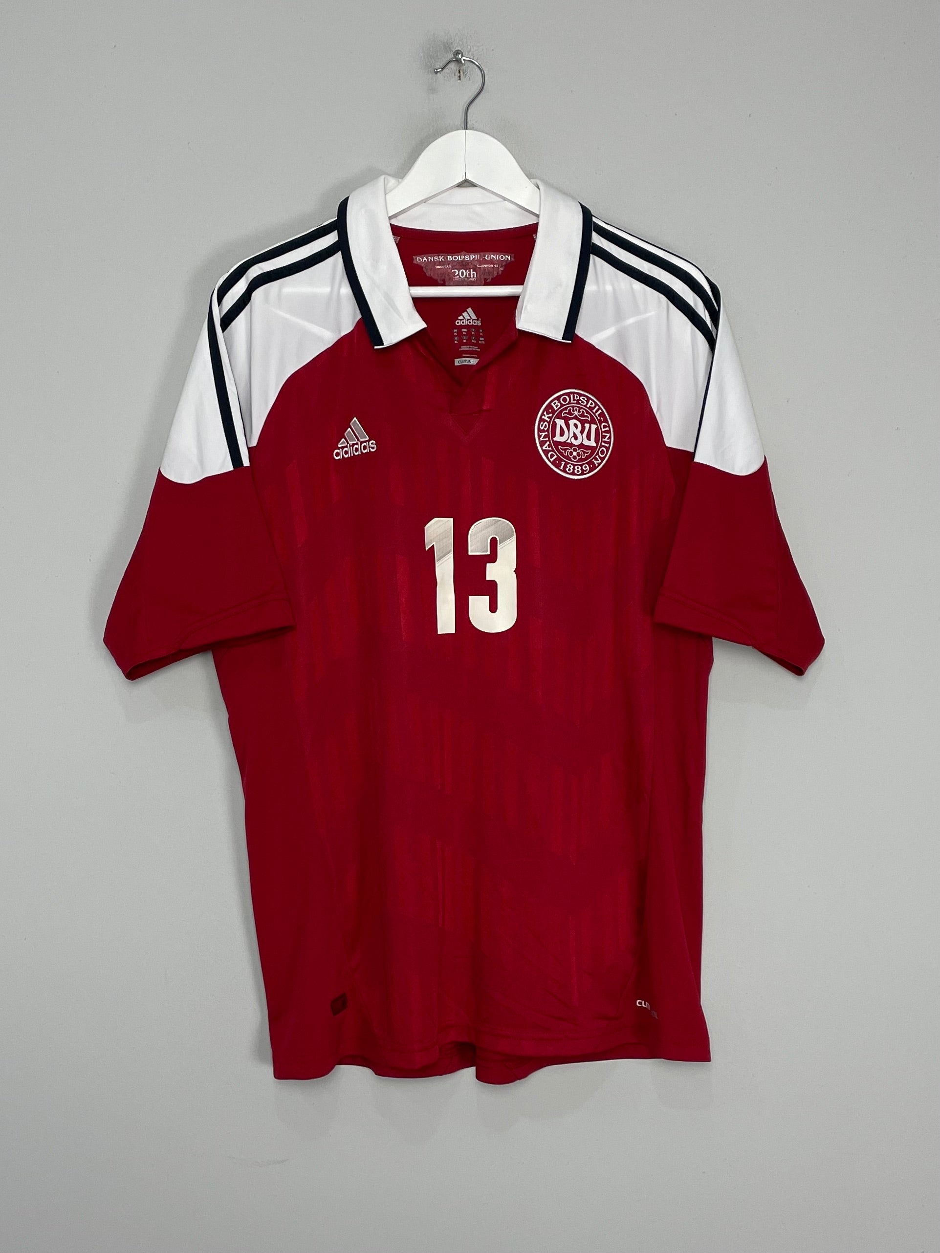 Shop 2012/13 DENMARK LARSEN #13 HOME SHIRT (XL) ADIDAS, classic football shirts, vintage football shirts & retro soccer jerseys at Cult Kits