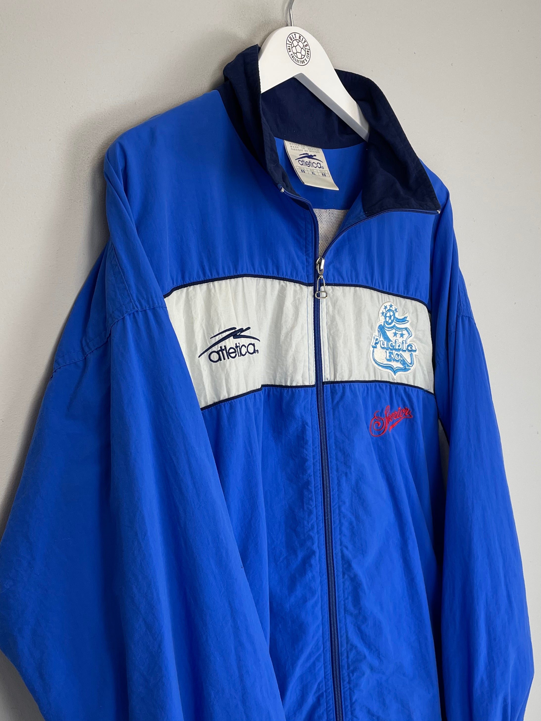 Shop 2000/04 PUEBLA TRAINING JACKET (XL) ATLETICA, classic football shirts, vintage football shirts & retro soccer jerseys at Cult Kits