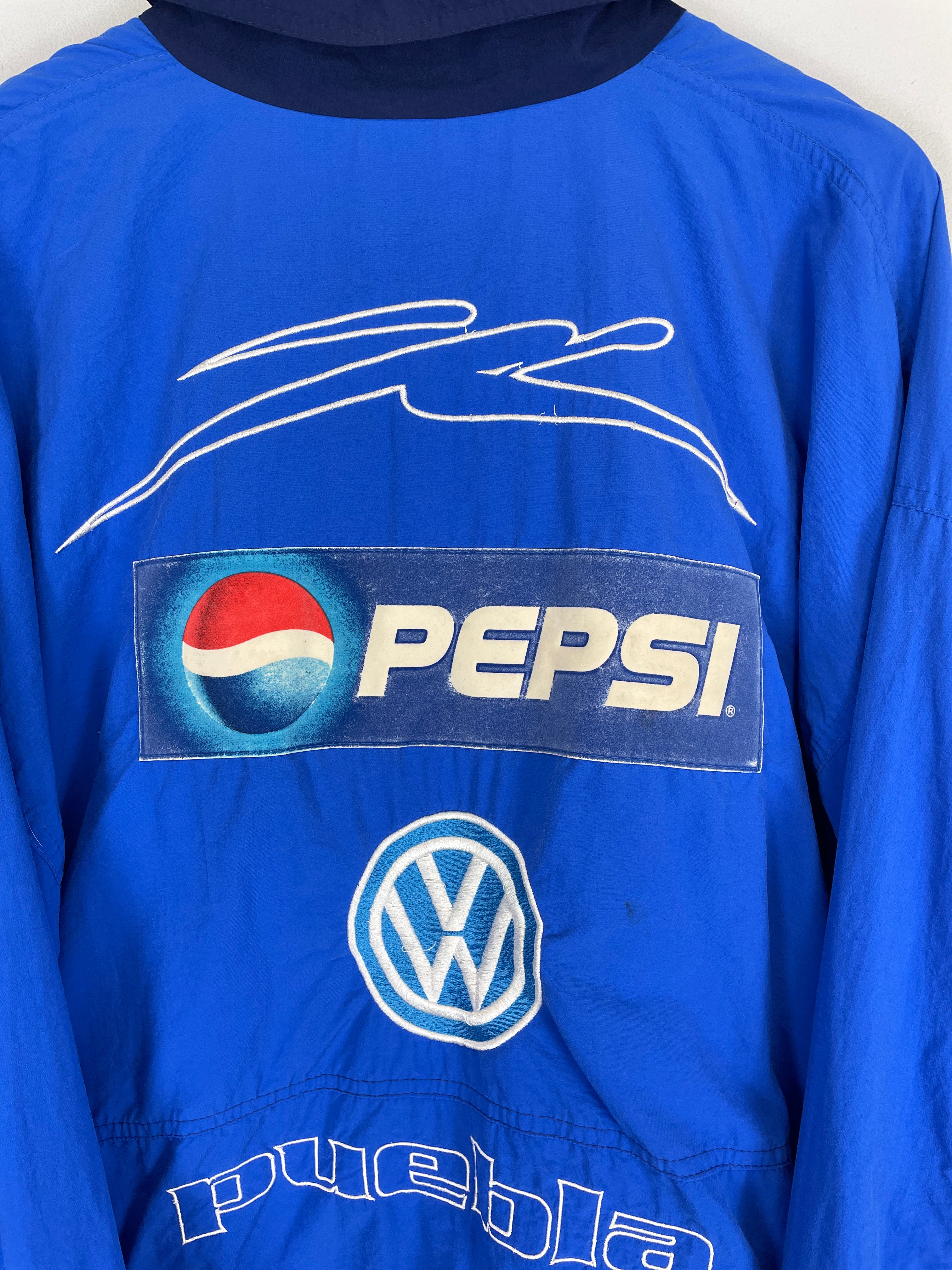 Shop 2000/04 PUEBLA TRAINING JACKET (XL) ATLETICA, classic football shirts, vintage football shirts & retro soccer jerseys at Cult Kits
