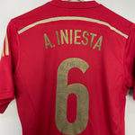 Shop 2013/15 SPAIN A.INIESTA #6 HOME SHIRT (S) ADIDAS, classic football shirts, vintage football shirts & retro soccer jerseys at Cult Kits