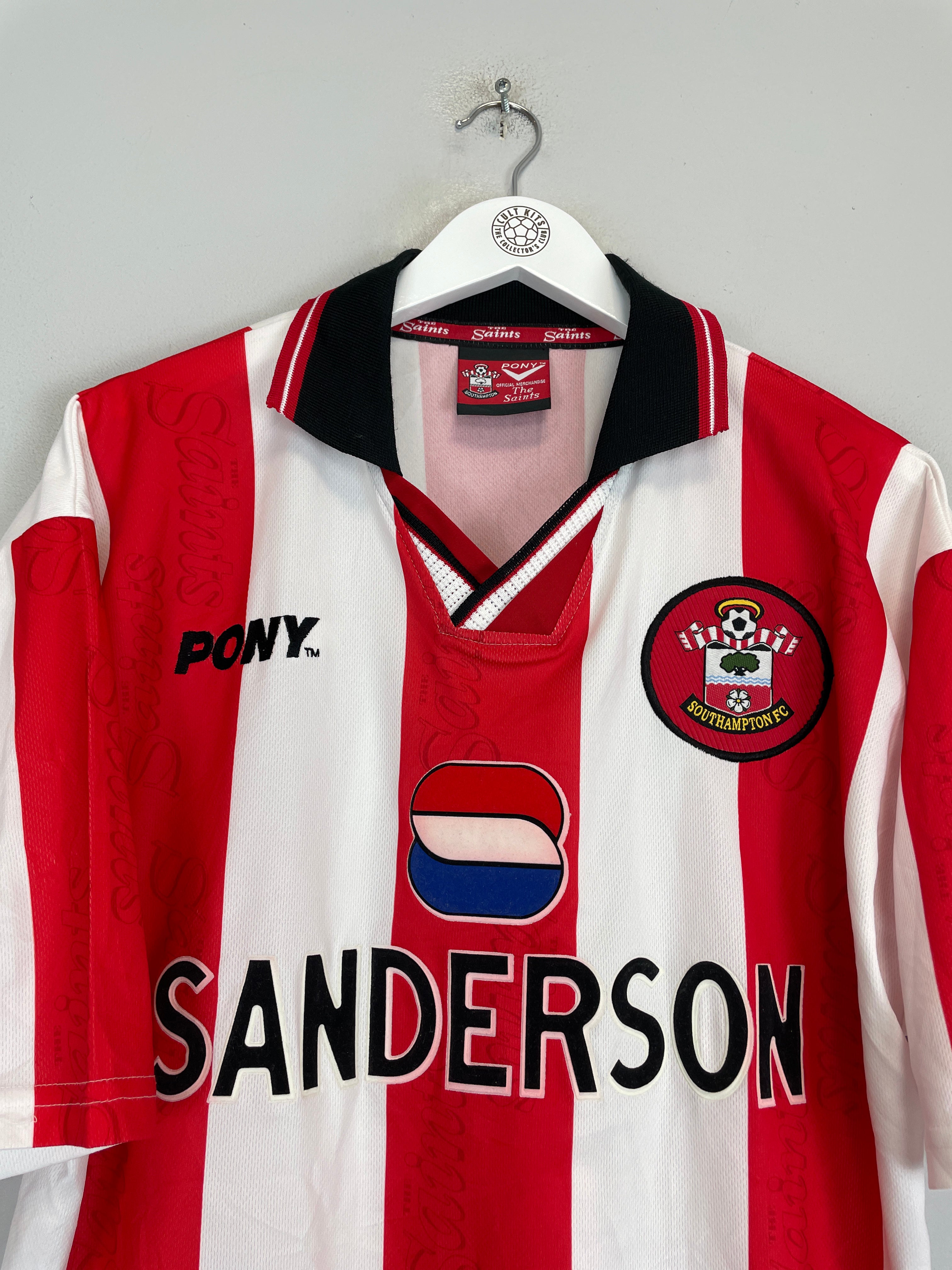 Shop 1997/99 SOUTHAMPTON *MINT* HOME SHIRT (M) PONY, classic football shirts, vintage football shirts & retro soccer jerseys at Cult Kits