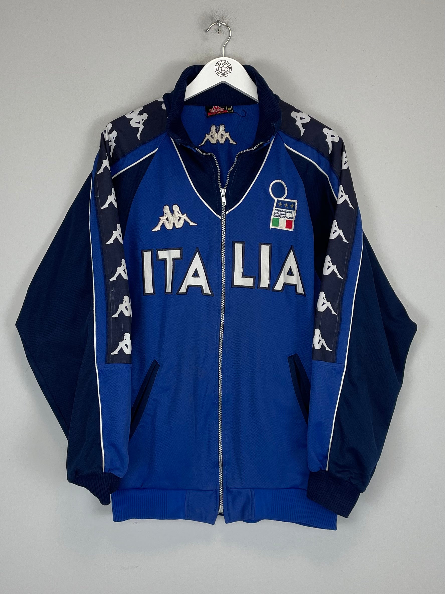 Shop 2000/01 ITALY TRACK JACKET (XL) KAPPA, classic football shirts, vintage football shirts & retro soccer jerseys at Cult Kits