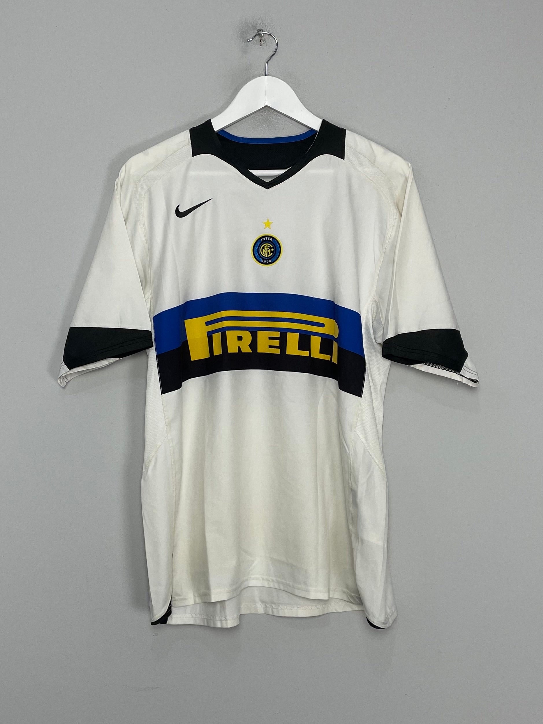 Shop 2005/06 INTER MILAN ADRIANO #10 AWAY SHIRT (L) NIKE, classic football shirts, vintage football shirts & retro soccer jerseys at Cult Kits