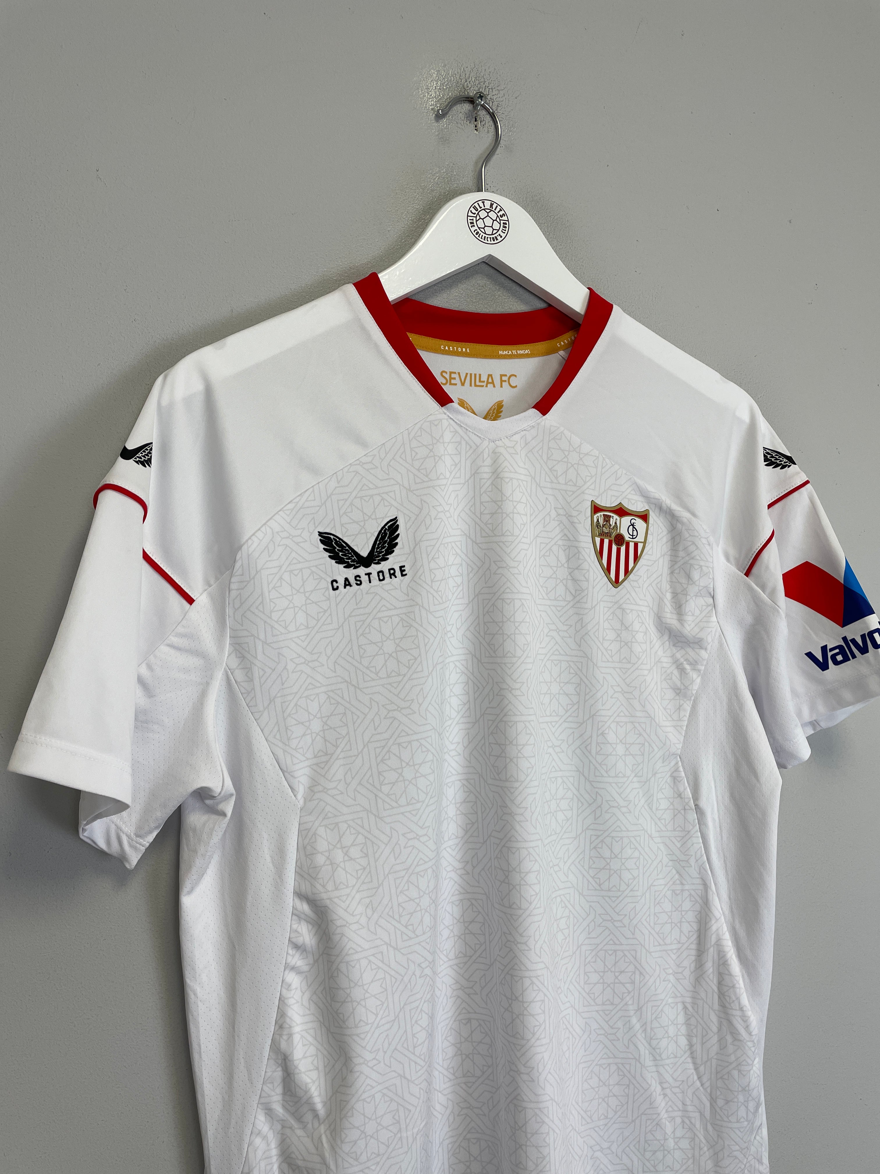 Shop 2022/23 Sevilla *BNWOT* Home Shirt (Multiple Sizes) Castore, classic football shirts, vintage football shirts & retro soccer jerseys at Cult Kits