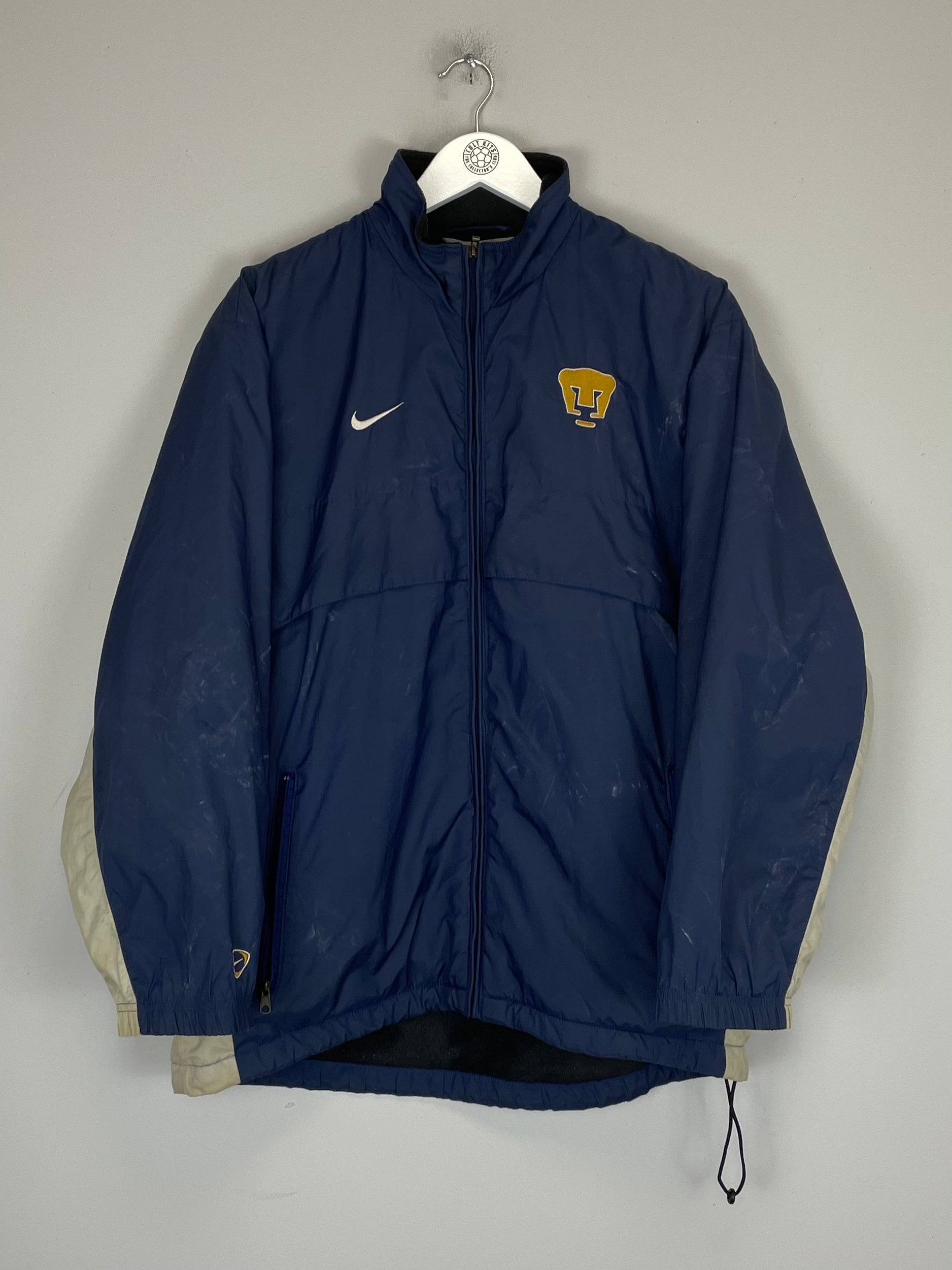Shop 2001/02 UNAM PUMAS FLEECE LINED JACKET (S) NIKE, classic football shirts, vintage football shirts & retro soccer jerseys at Cult Kits