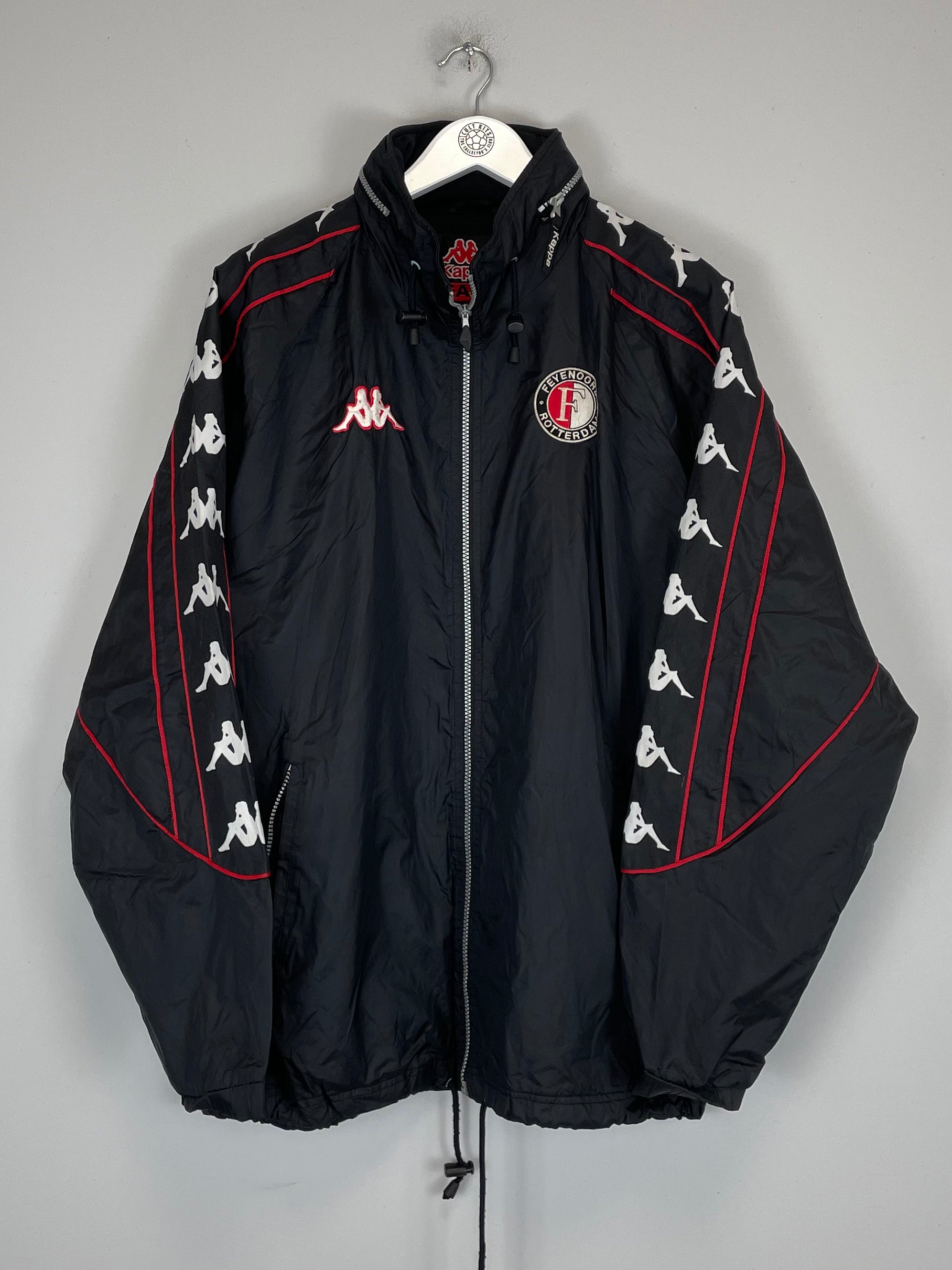 Shop 2000/01 FEYENOORD RAIN JACKET (XL) KAPPA, classic football shirts, vintage football shirts & retro soccer jerseys at Cult Kits