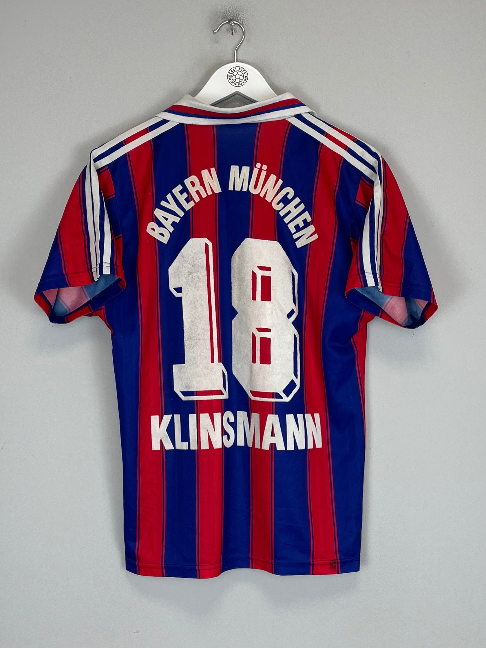 Shop 1995/96 BAYERN MUNICH KLINSMANN #18 HOME SHIRT (S) ADIDAS, classic football shirts, vintage football shirts & retro soccer jerseys at Cult Kits