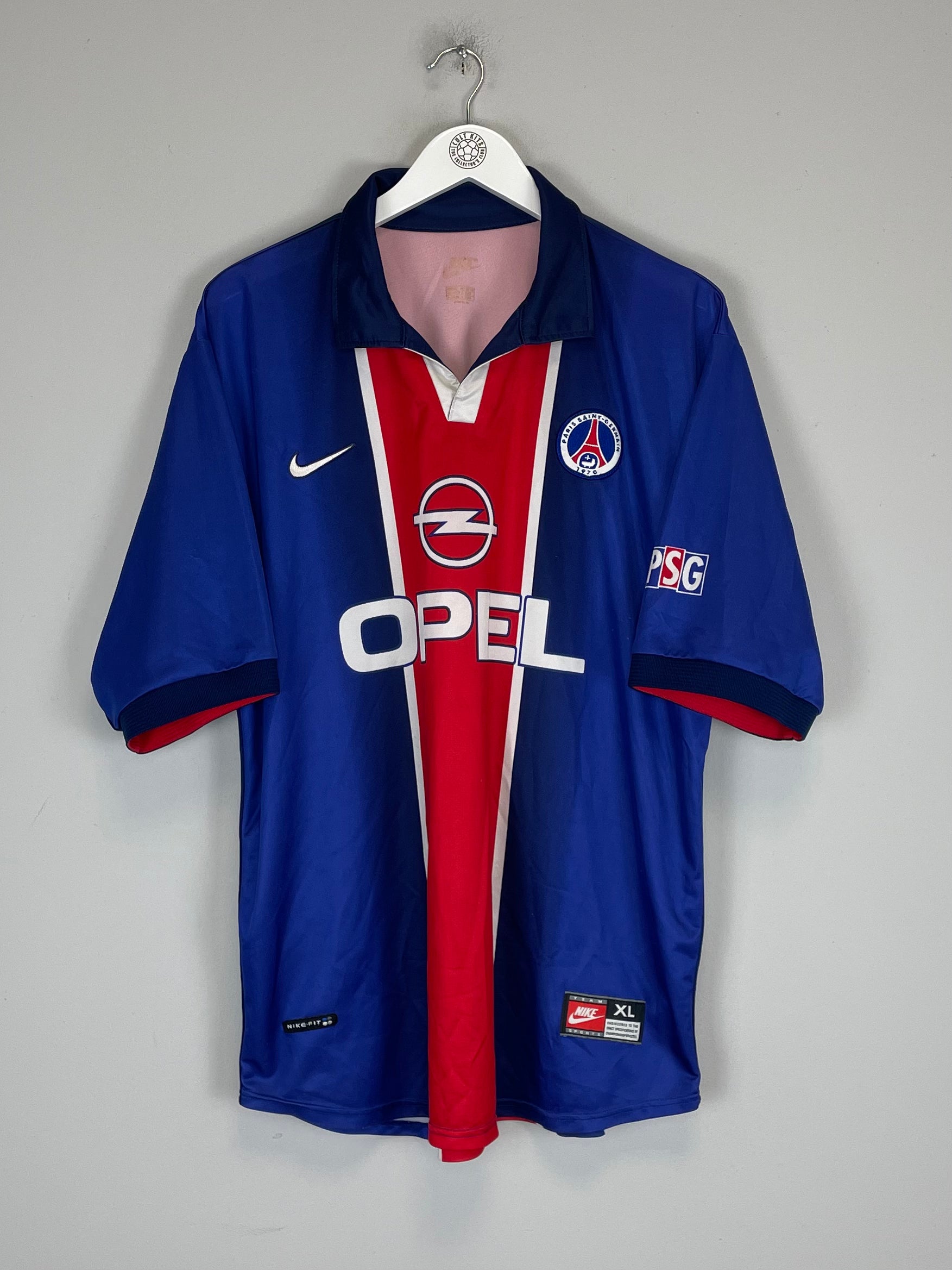 Shop 1998/99 PSG HOME SHIRT (XL) NIKE, classic football shirts, vintage football shirts & retro soccer jerseys at Cult Kits
