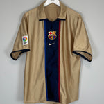 Shop 2001/03 BARCELONA AWAY SHIRT (L) NIKE, classic football shirts, vintage football shirts & retro soccer jerseys at Cult Kits