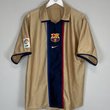 Shop 2001/03 BARCELONA AWAY SHIRT (L) NIKE, classic football shirts, vintage football shirts & retro soccer jerseys at Cult Kits