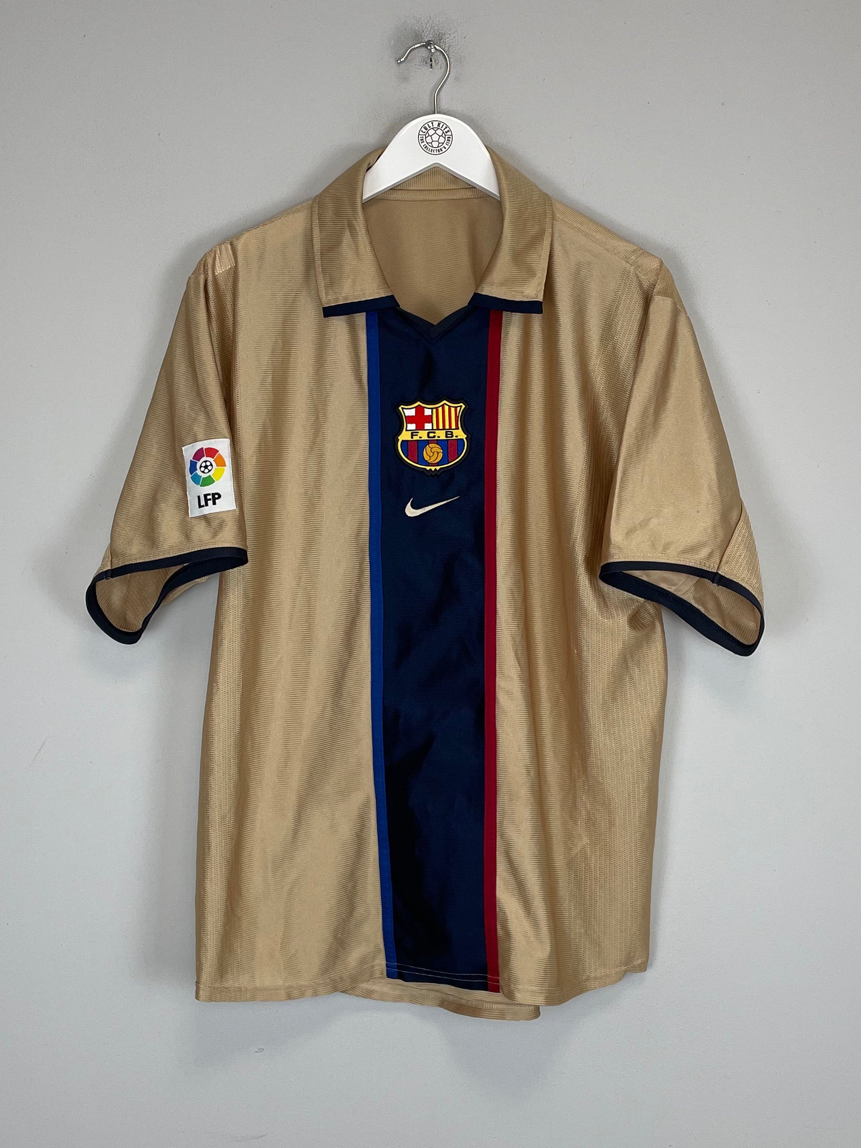 Shop 2001/03 BARCELONA AWAY SHIRT (L) NIKE, classic football shirts, vintage football shirts & retro soccer jerseys at Cult Kits
