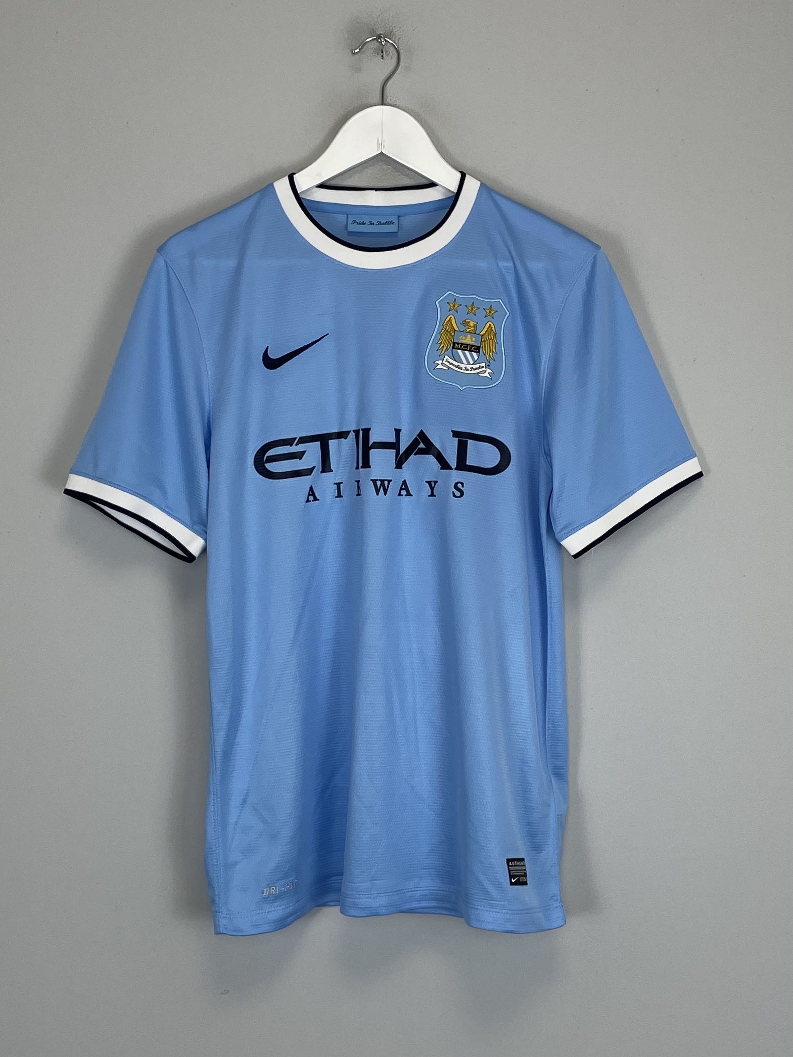 Shop 2013/14 MANCHESTER CITY KUN AGUERO #16 HOME SHIRT (S) NIKE, classic football shirts, vintage football shirts & retro soccer jerseys at Cult Kits
