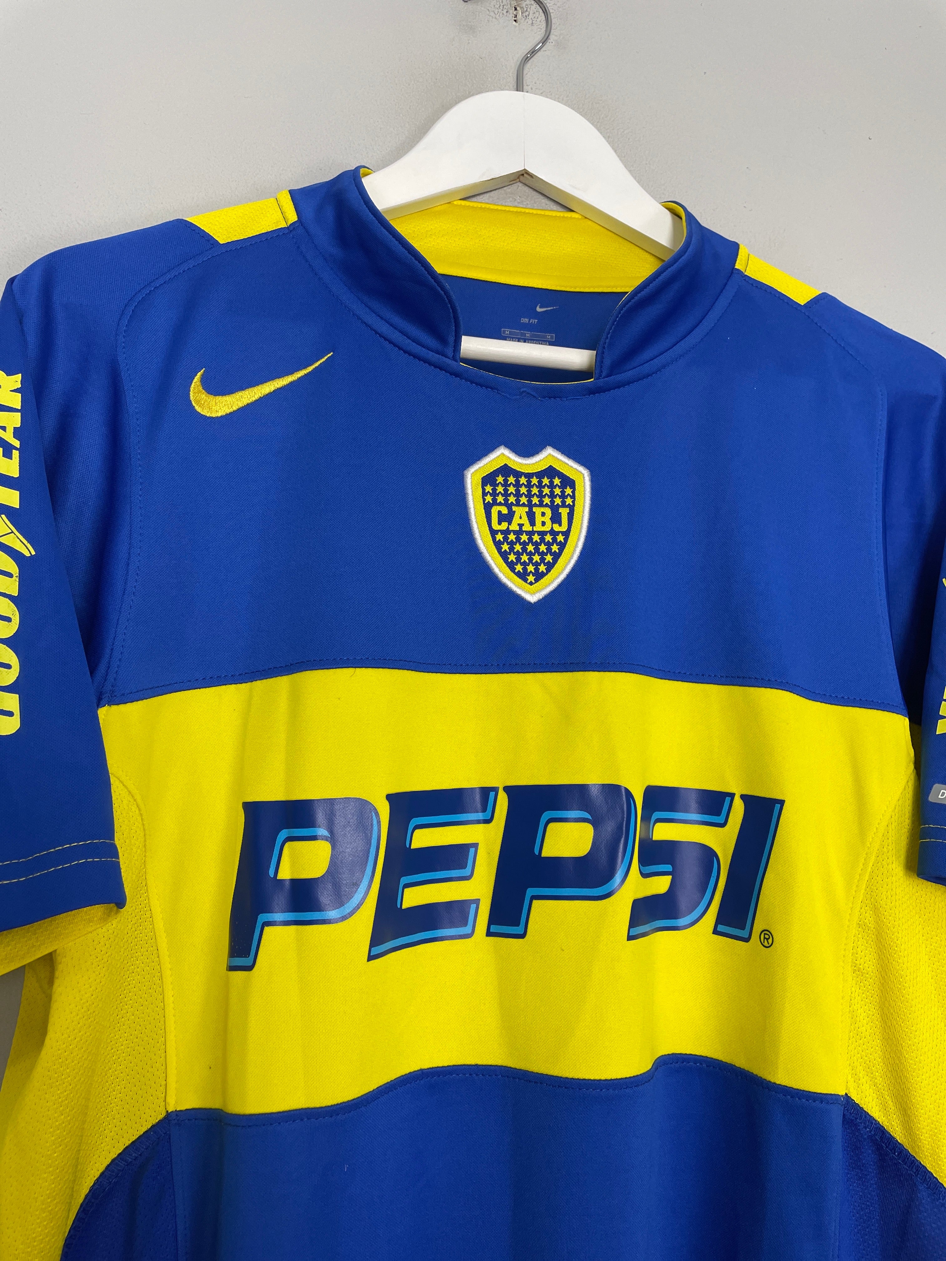 Shop 2004/05 BOCA JUNIORS TEVEZ #10 HOME SHIRT (M) NIKE, classic football shirts, vintage football shirts & retro soccer jerseys at Cult Kits