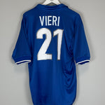 Shop 1997/98 ITALY VIERI #21 HOME SHIRT (L) NIKE, classic football shirts, vintage football shirts & retro soccer jerseys at Cult Kits