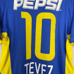Shop 2004/05 BOCA JUNIORS TEVEZ #10 HOME SHIRT (M) NIKE, classic football shirts, vintage football shirts & retro soccer jerseys at Cult Kits