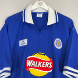 Shop 1999/00 LEICESTER CITY HESKEY #9 *MINT* HOME SHIRT (XL) FOX LEISURE, classic football shirts, vintage football shirts & retro soccer jerseys at Cult Kits