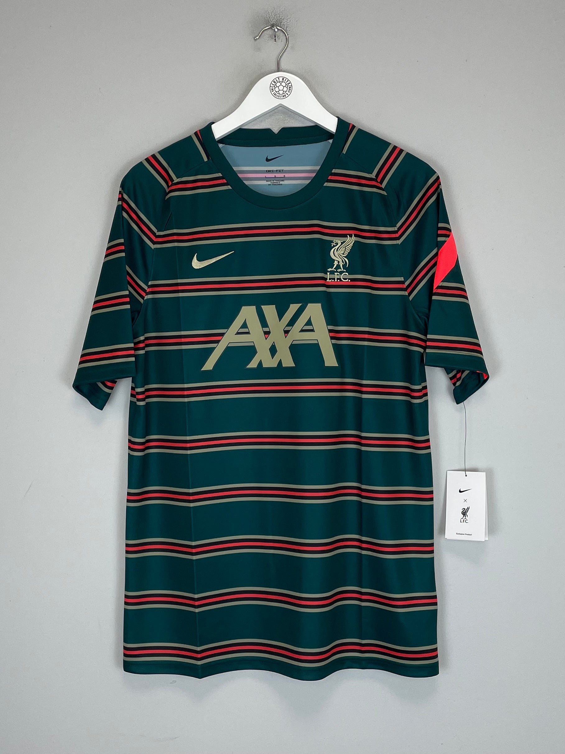 Shop 2021/22 LIVERPOOL *BNWT* PRE MATCH SHIRT (L) NIKE, classic football shirts, vintage football shirts & retro soccer jerseys at Cult Kits