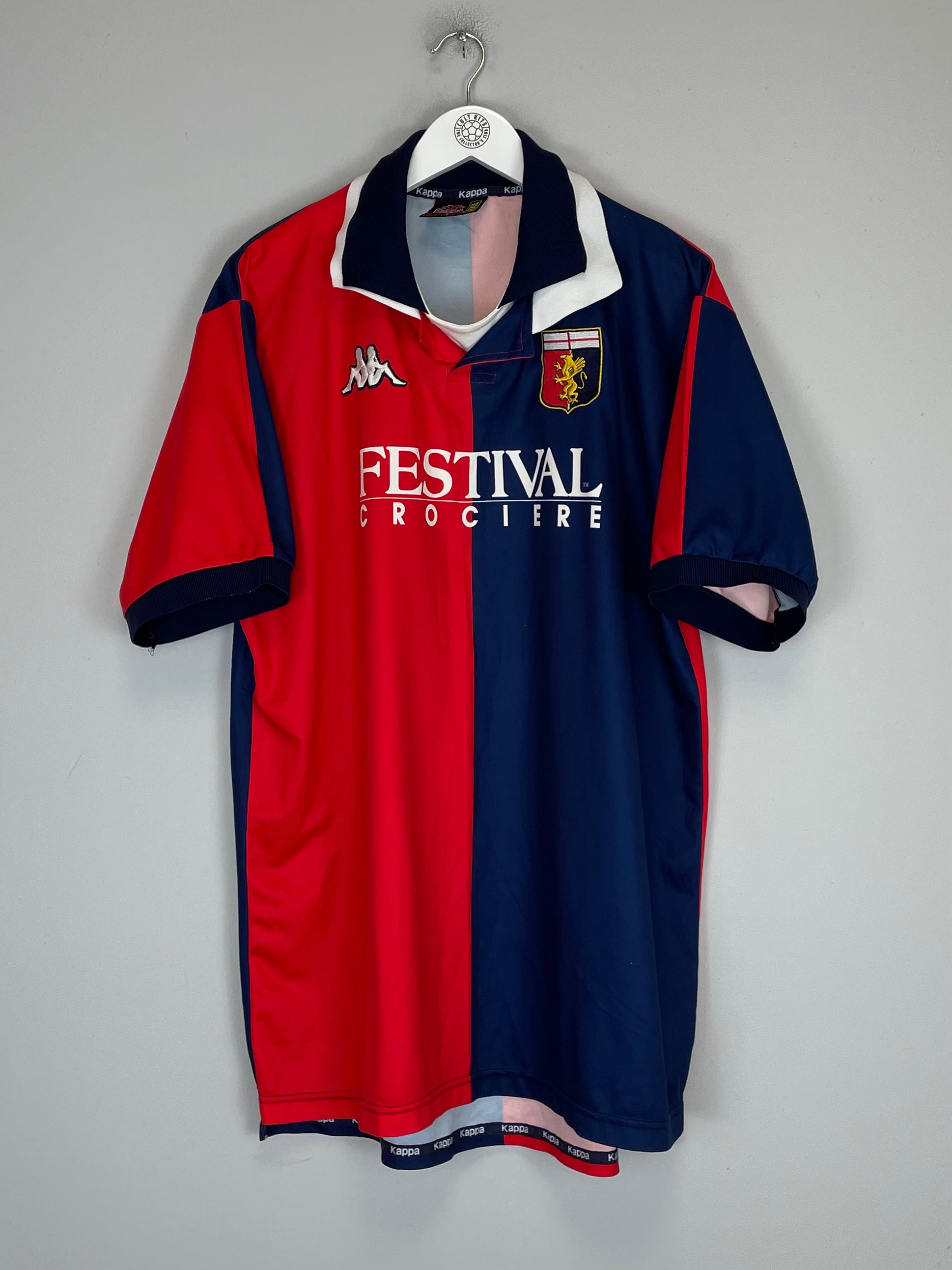 Shop 1998/99 GENOA HOME SHIRT (XXL) KAPPA, classic football shirts, vintage football shirts & retro soccer jerseys at Cult Kits
