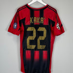 Shop 2004/05 AC MILAN KAKA #22 *PLAYER ISSUE* C/L HOME SHIRT (M) ADIDAS, classic football shirts, vintage football shirts & retro soccer jerseys at Cult Kits