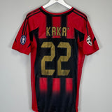 Shop 2004/05 AC MILAN KAKA #22 *PLAYER ISSUE* C/L HOME SHIRT (M) ADIDAS, classic football shirts, vintage football shirts & retro soccer jerseys at Cult Kits