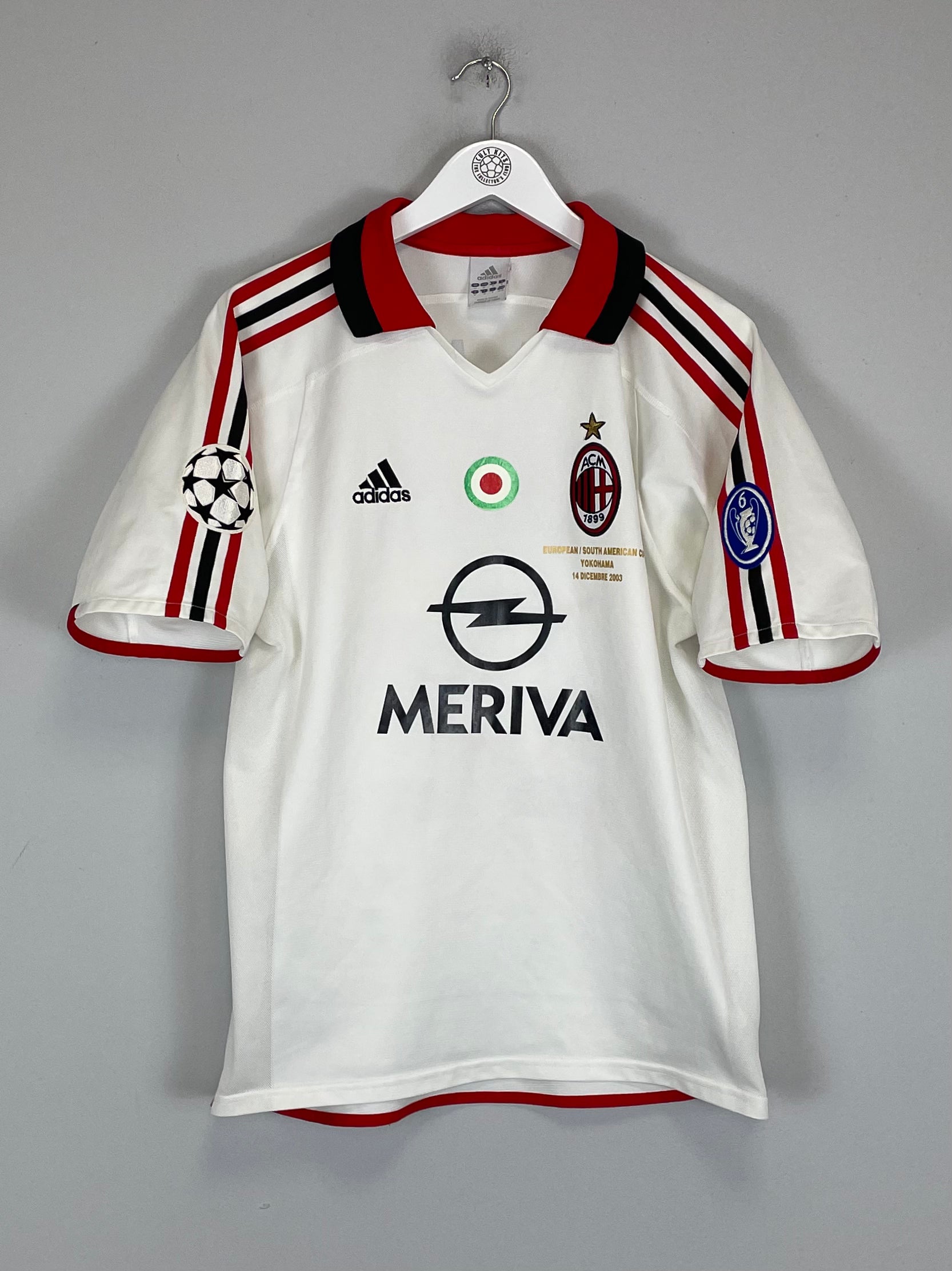 Shop 2003/04 AC MILAN KAKA #22 C/L AWAY SHIRT (M) ADIDAS, classic football shirts, vintage football shirts & retro soccer jerseys at Cult Kits