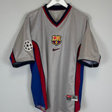 Shop 1999/00 BARCELONA AWAY SHIRT C/L (XL) NIKE, classic football shirts, vintage football shirts & retro soccer jerseys at Cult Kits