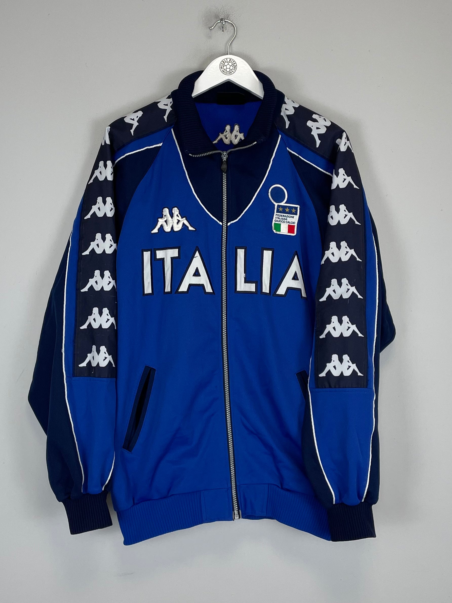 Shop 2000 ITALY TRAINING JACKET (XXL) KAPPA, classic football shirts, vintage football shirts & retro soccer jerseys at Cult Kits