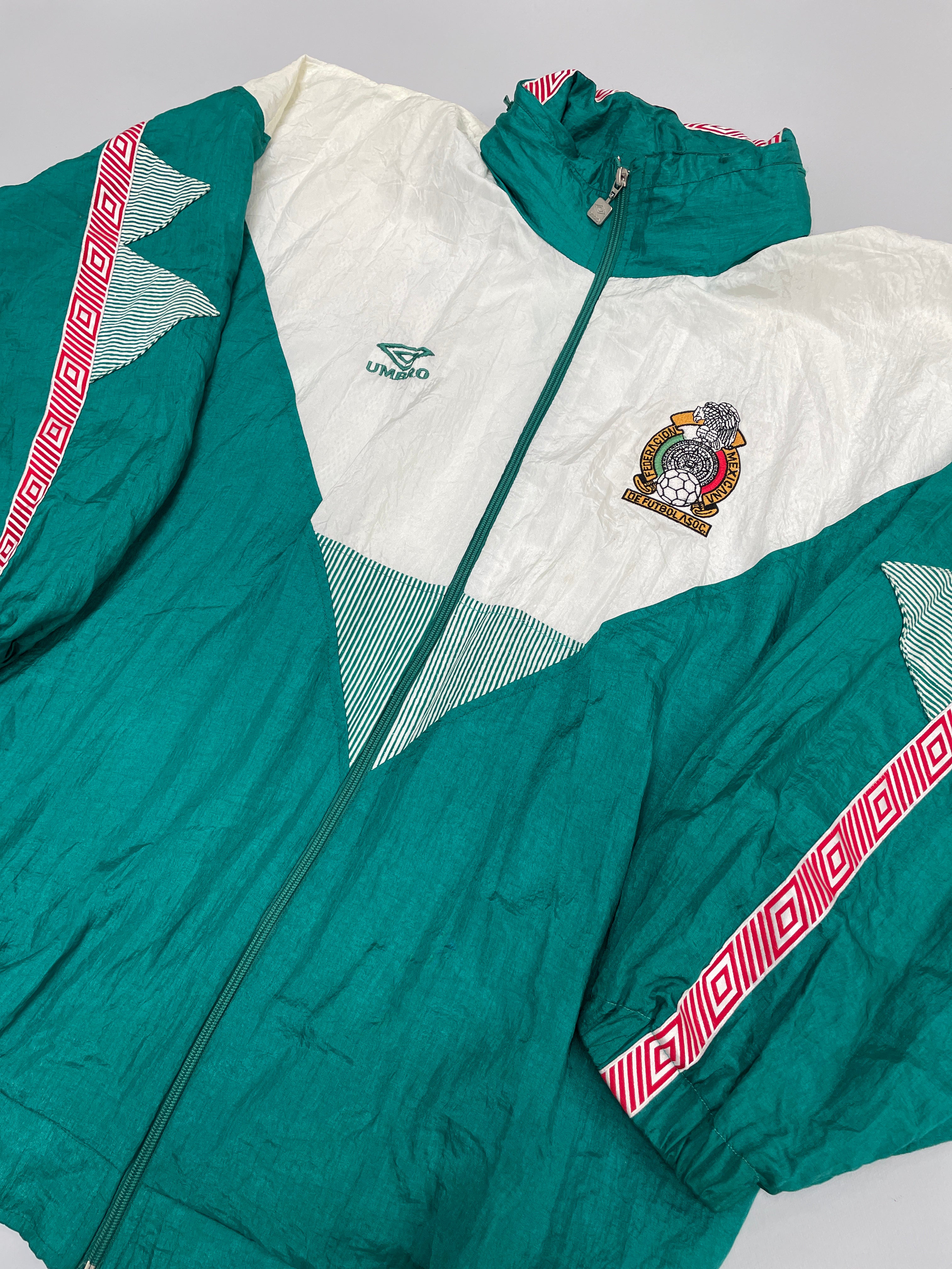 Shop 1993/94 MEXICO FULL TRACKSUIT (L) UMBRO, classic football shirts, vintage football shirts & retro soccer jerseys at Cult Kits