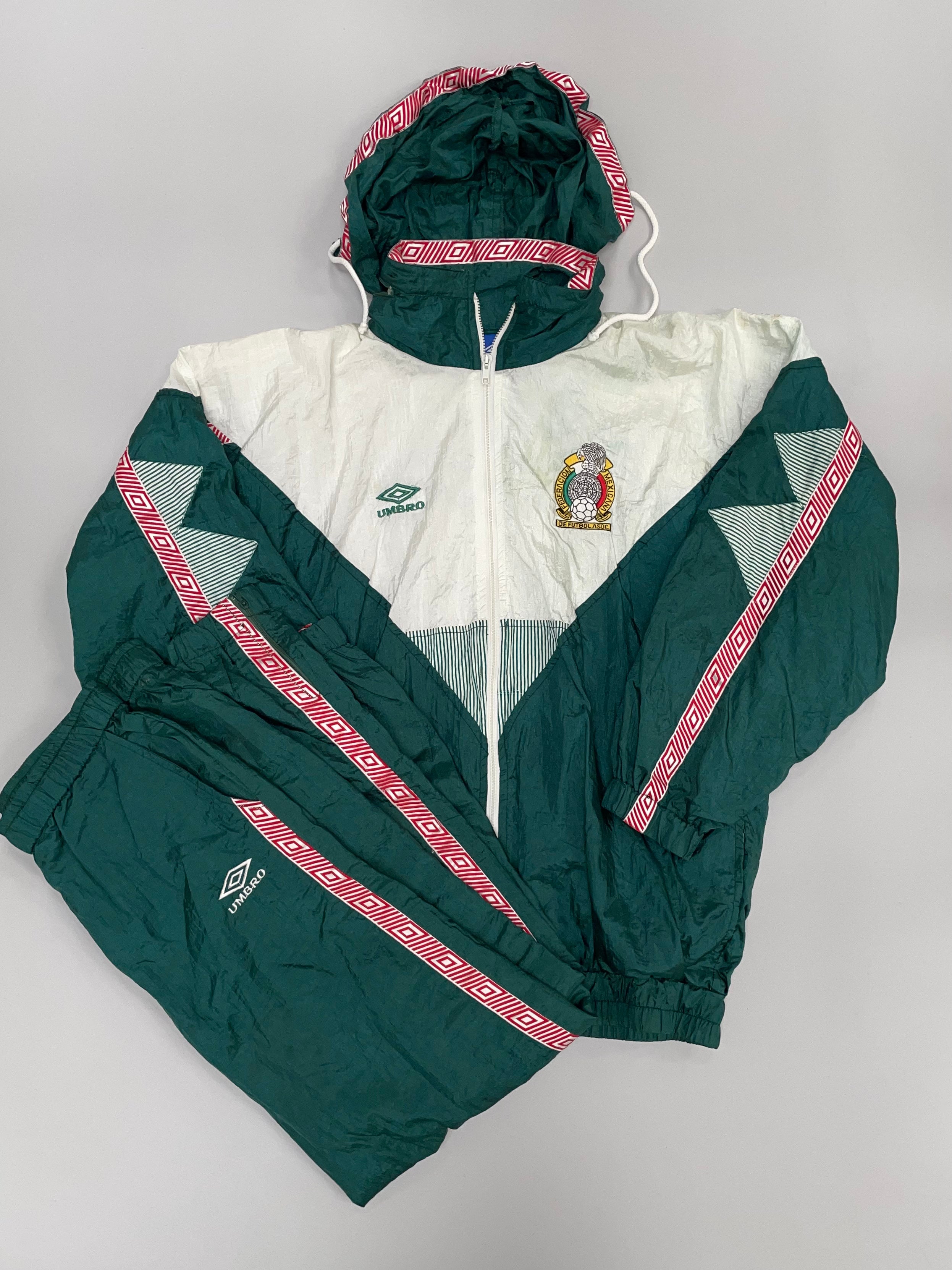 Shop 1993/94 MEXICO FULL TRACKSUIT (XL) UMBRO, classic football shirts, vintage football shirts & retro soccer jerseys at Cult Kits