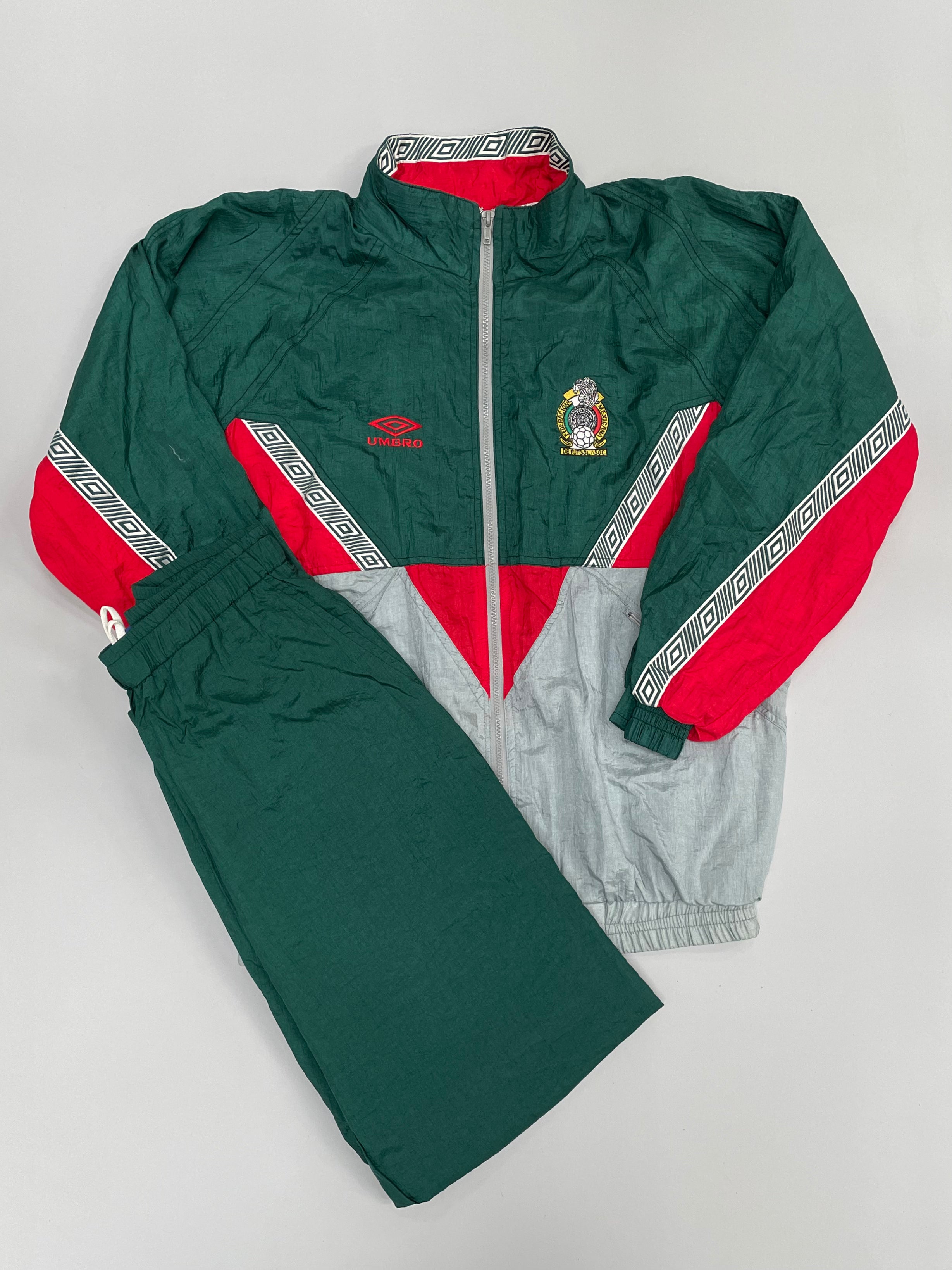 Shop 1993/94 MEXICO FULL TRACKSUIT (XL) UMBRO, classic football shirts, vintage football shirts & retro soccer jerseys at Cult Kits