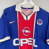 Shop 1997/98 PSG HOME SHIRT (L) NIKE, classic football shirts, vintage football shirts & retro soccer jerseys at Cult Kits