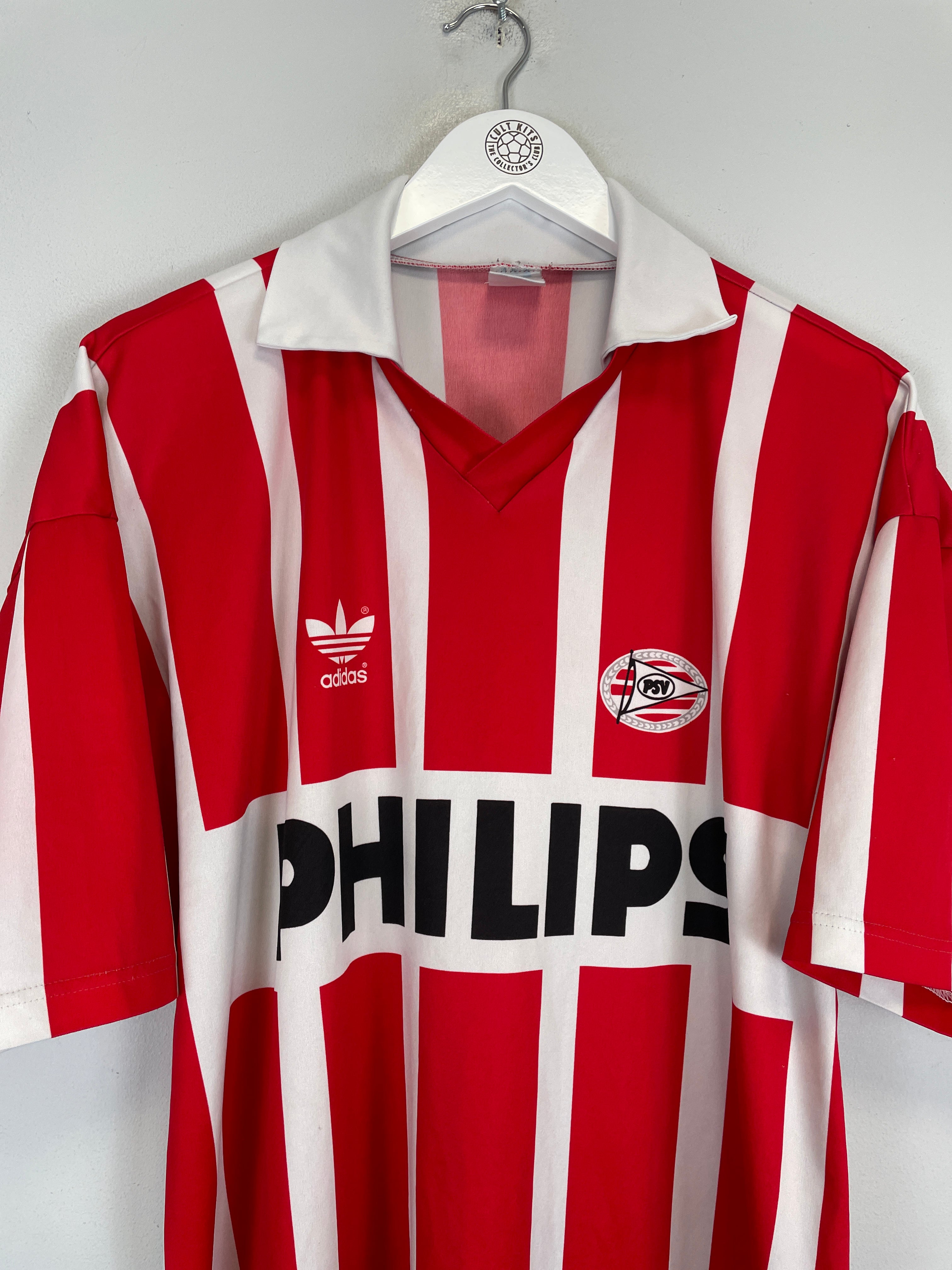 Shop 1990/92 PSV HOME SHIRT (L) ADIDAS, classic football shirts, vintage football shirts & retro soccer jerseys at Cult Kits