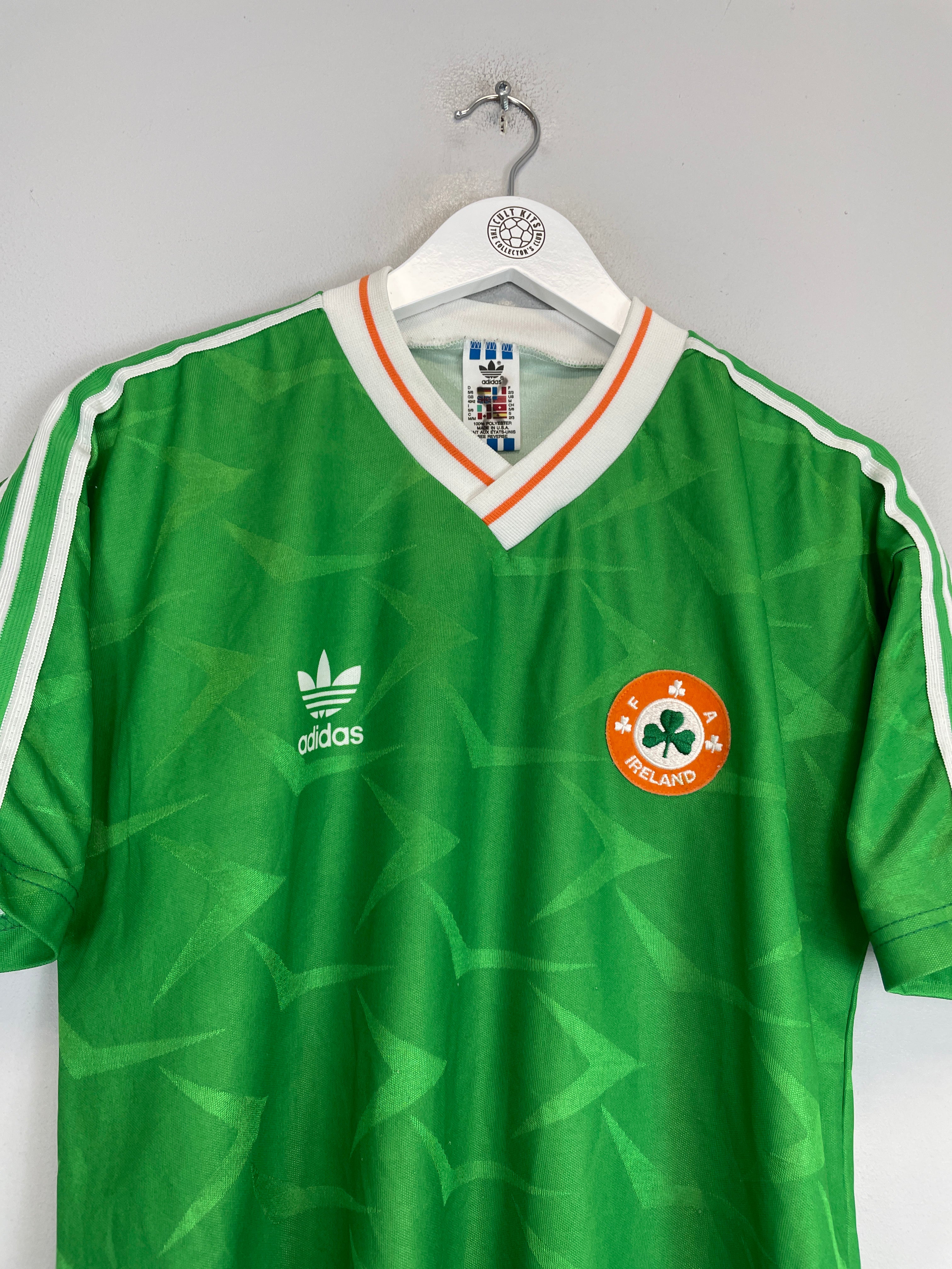Shop 1990/92 IRELAND HOME SHIRT (M) ADIDAS, classic football shirts, vintage football shirts & retro soccer jerseys at Cult Kits