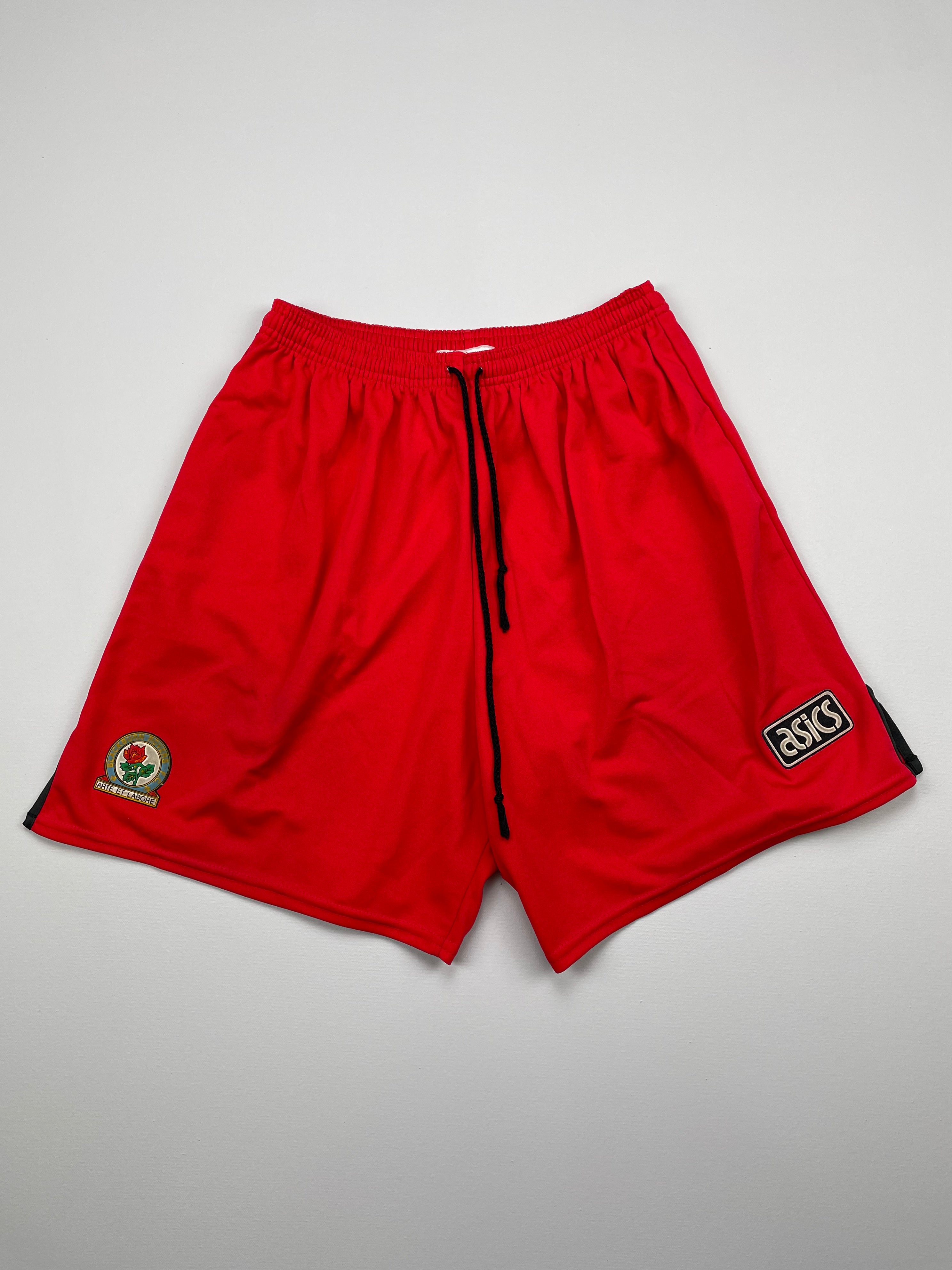 Shop 1996/98 BLACKBURN ROVERS AWAY SHORTS (L) ASICS, classic football shirts, vintage football shirts & retro soccer jerseys at Cult Kits
