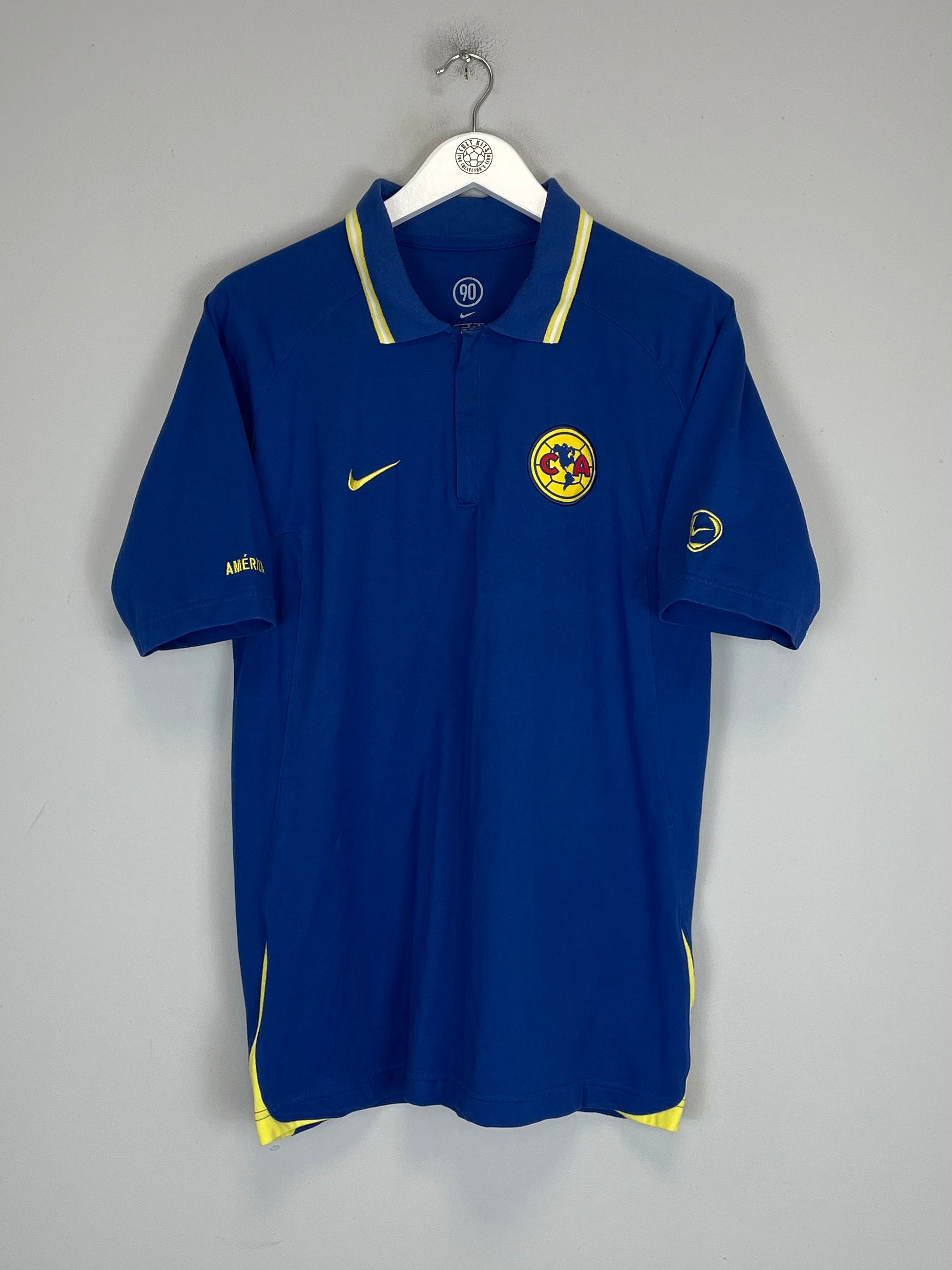 Shop 2004/06 CLUB AMERICA POLO SHIRT (M) NIKE, classic football shirts, vintage football shirts & retro soccer jerseys at Cult Kits
