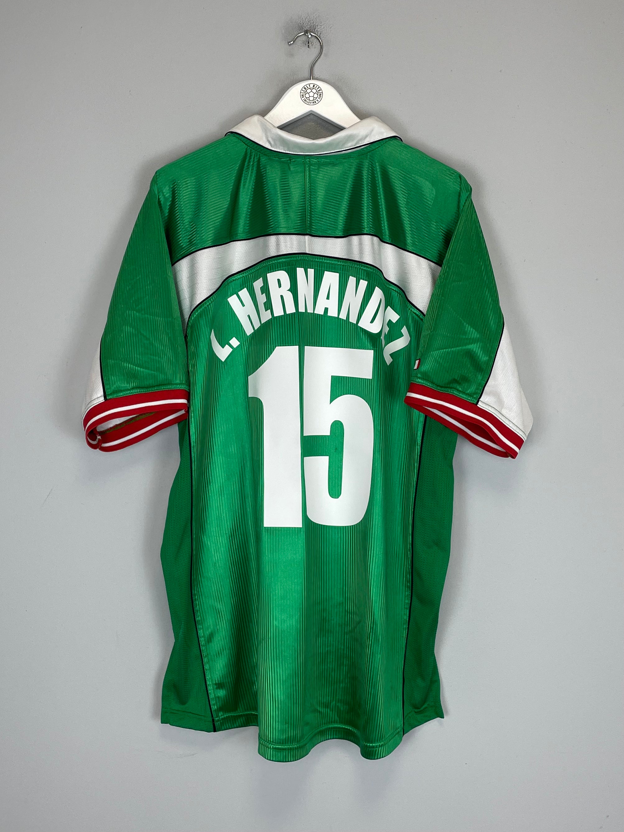 Shop 2000/01 MEXICO L.HERNANDEZ #15 HOME SHIRT (XL) ATLETICA, classic football shirts, vintage football shirts & retro soccer jerseys at Cult Kits