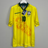 Shop 1994/96 BRAZIL RIVALDO #10 *BNWT* HOME SHIRT (L) UMBRO, classic football shirts, vintage football shirts & retro soccer jerseys at Cult Kits
